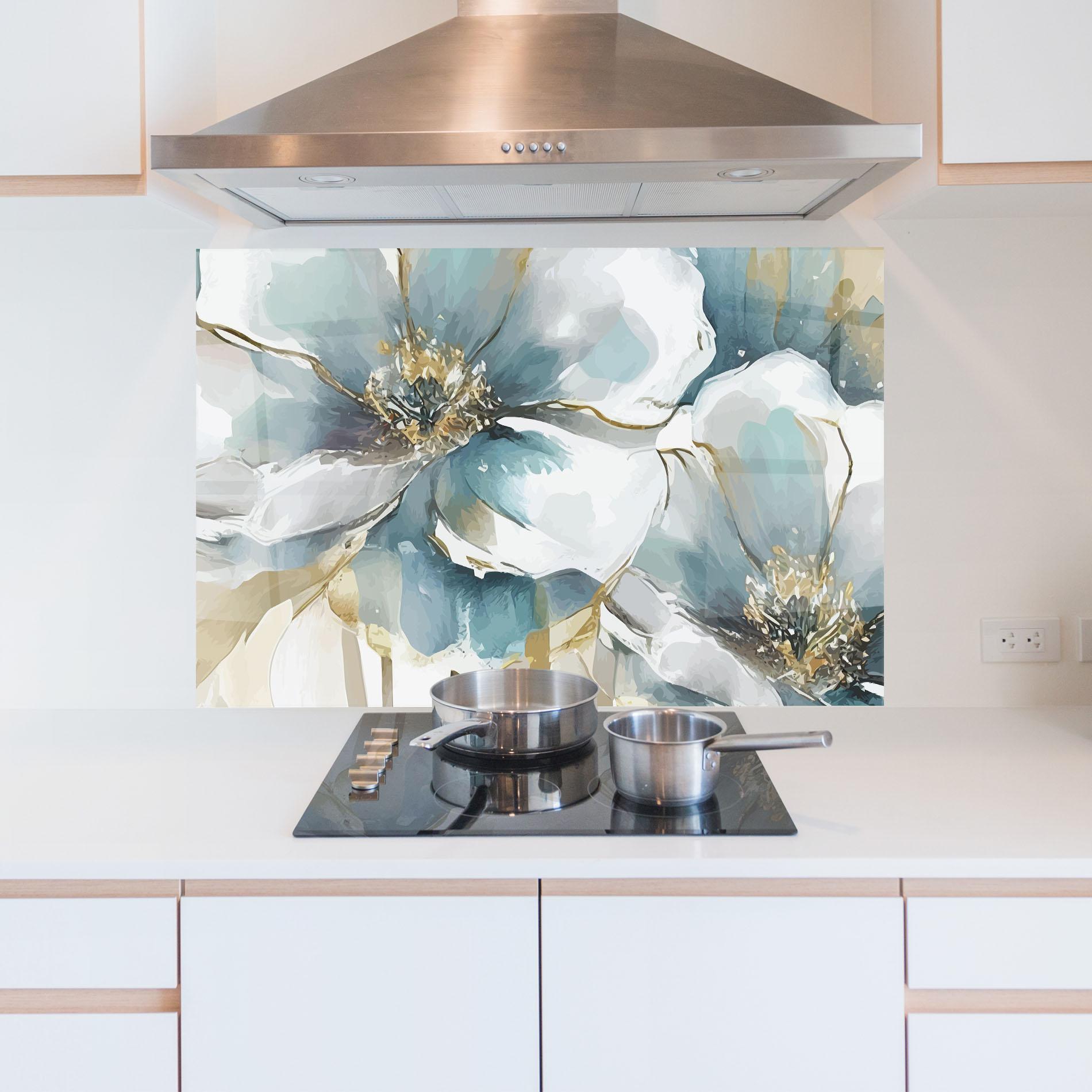 Panel Szklany do Kuchni Flower Mix Art mockup 5