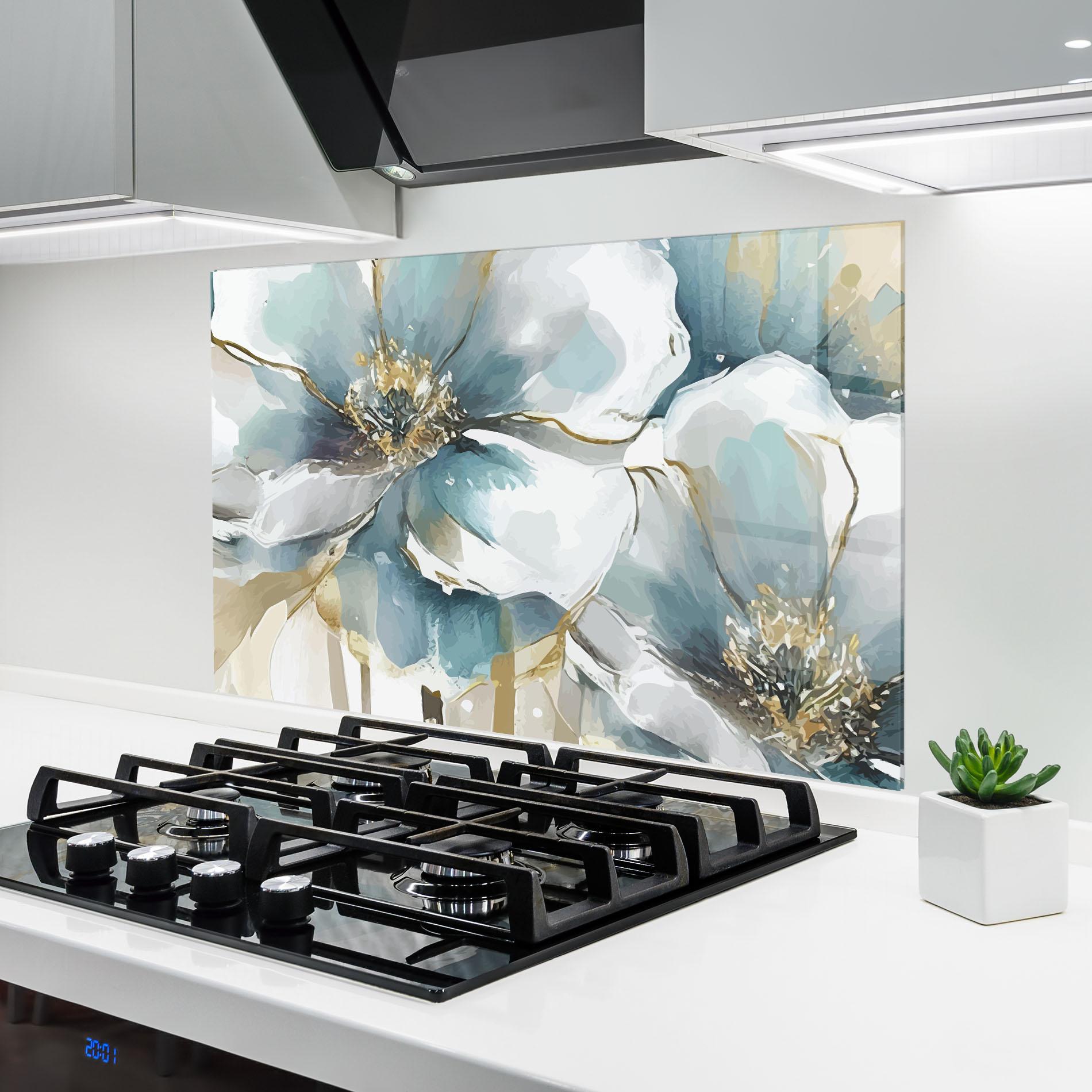 Panel Szklany do Kuchni Flower Mix Art mockup 6