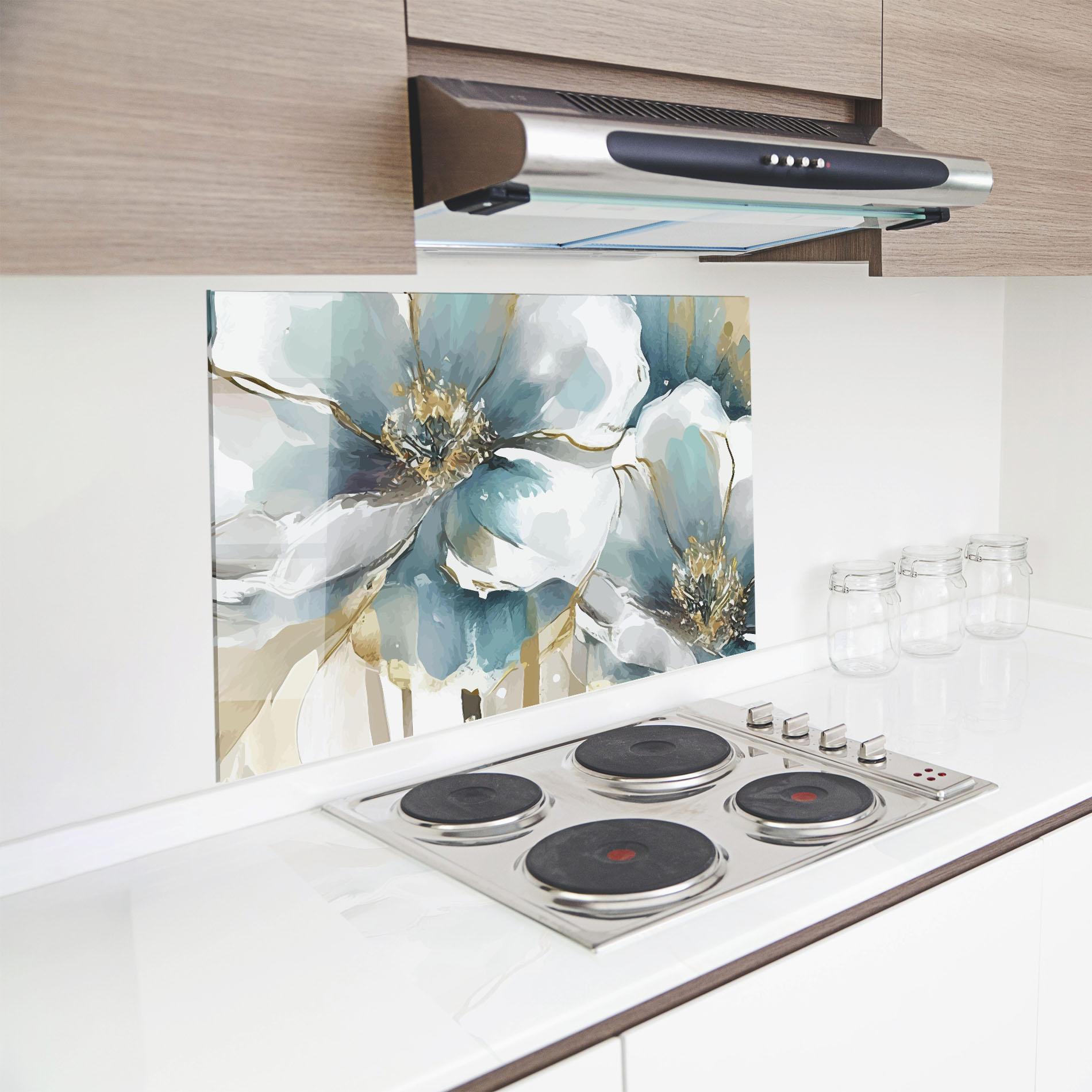 Panel Szklany do Kuchni Flower Mix Art mockup 8