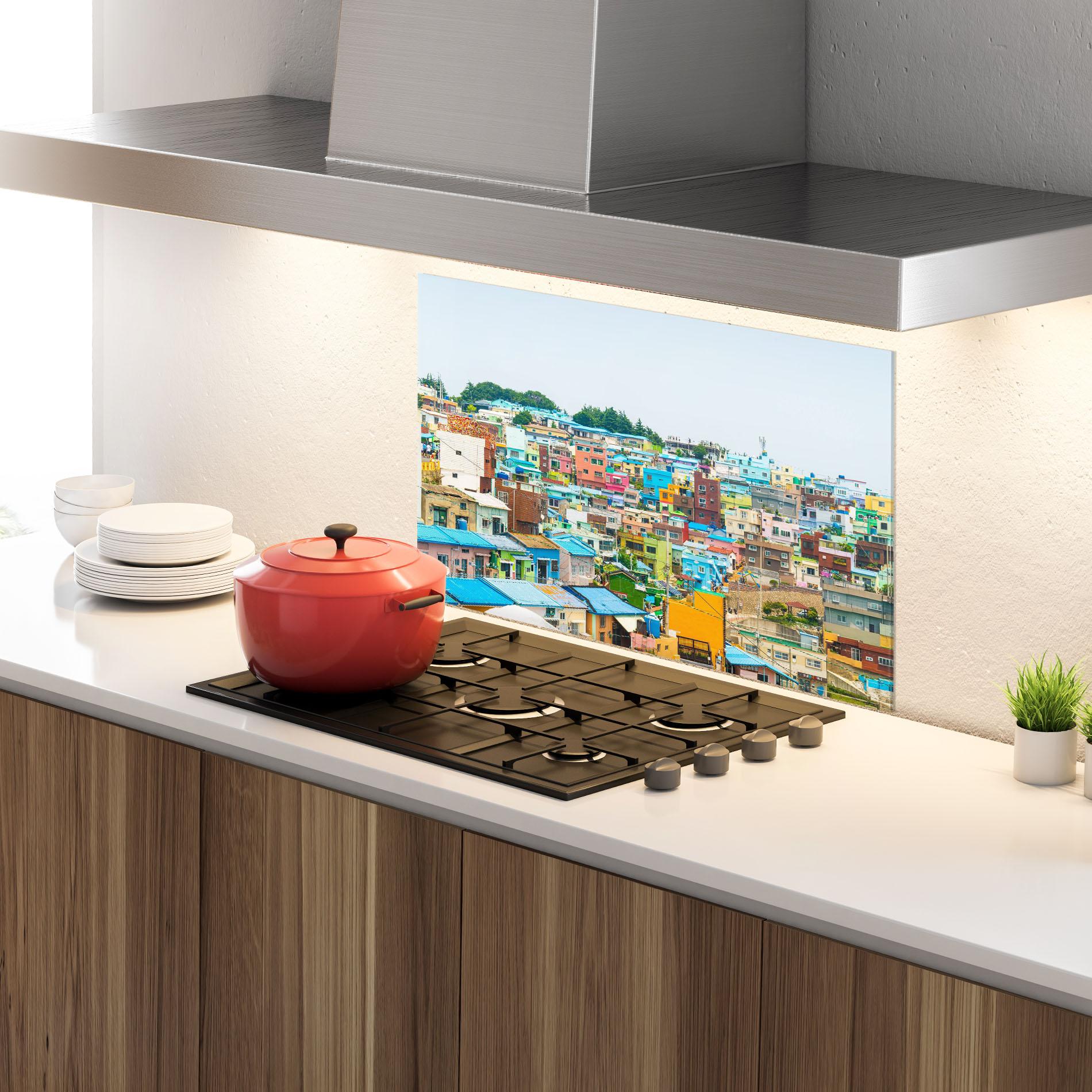 Panel Szklany do Kuchni Gamcheon Culture mockup 4