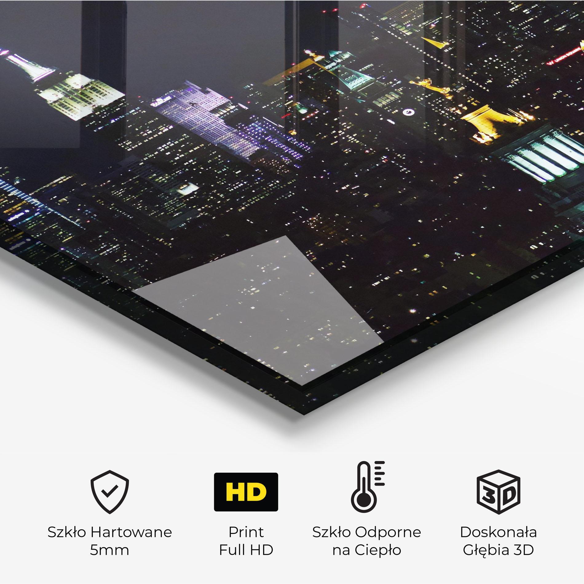 Panel Szklany do Kuchni Pretty City Night mockup 2