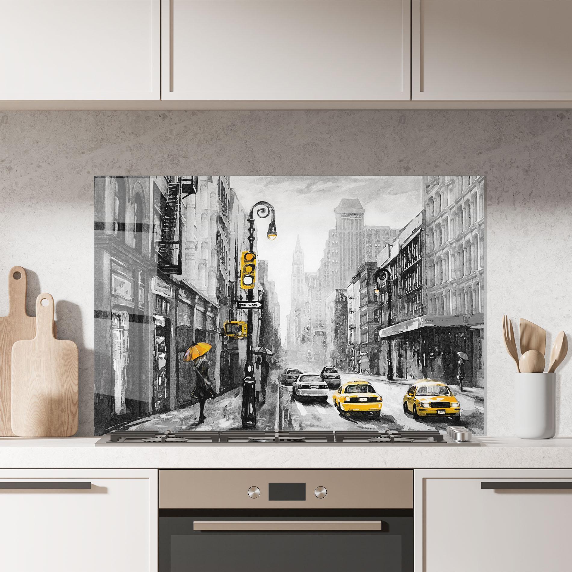 Panel Szklany do Kuchni New York Shades mockup 7