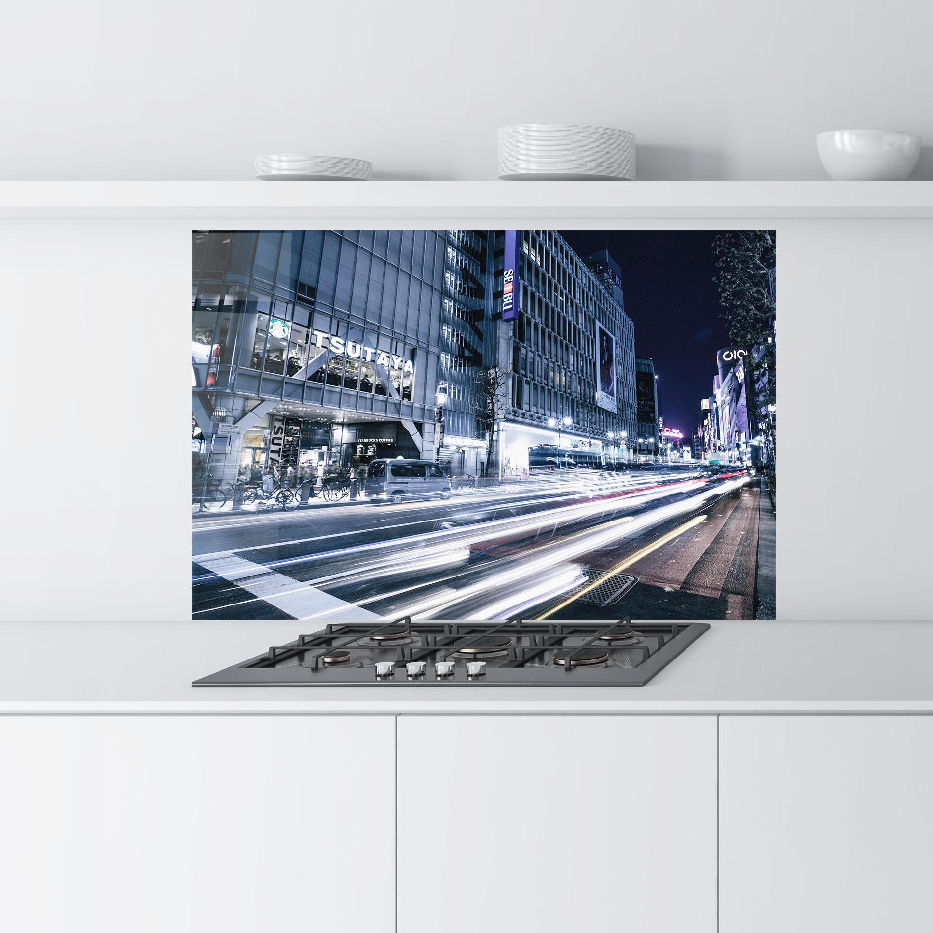 Panel Szklany do Kuchni Road Traffic mockup 9