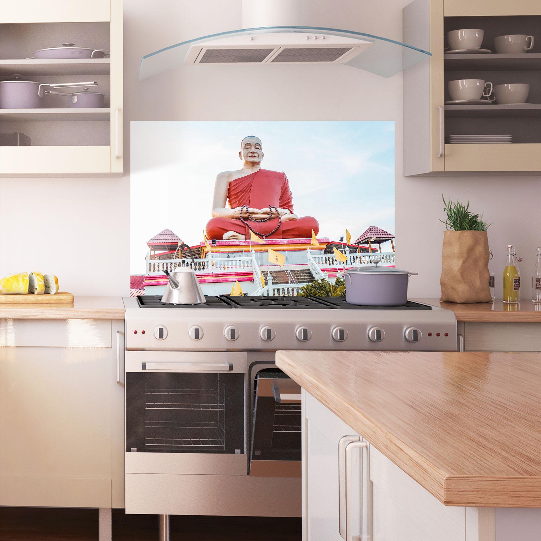 Panel Szklany do Kuchni Statue Ghana Devi mockup 1