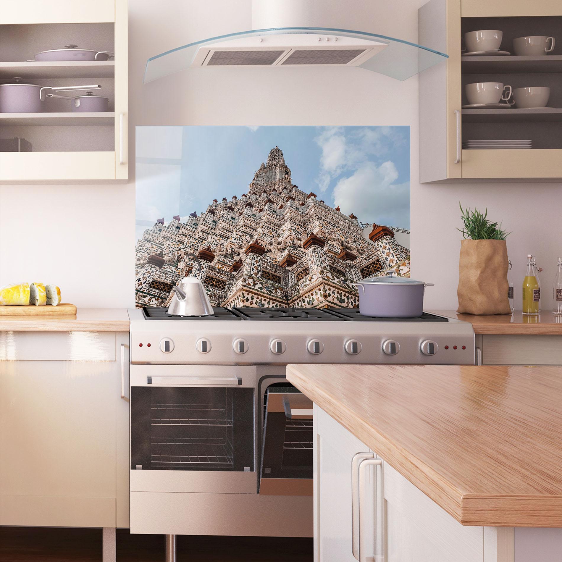 Panel Szklany do Kuchni Temple Of Dawn mockup 1