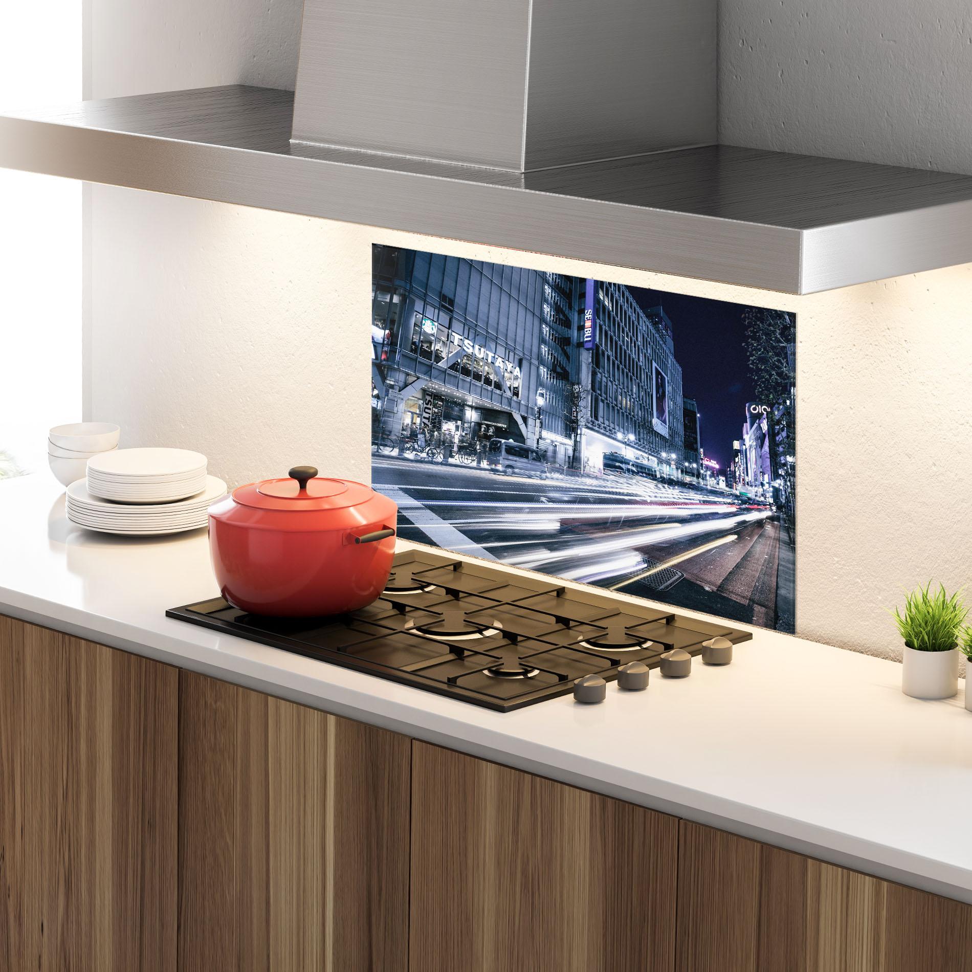 Panel Szklany do Kuchni Road Traffic mockup 4