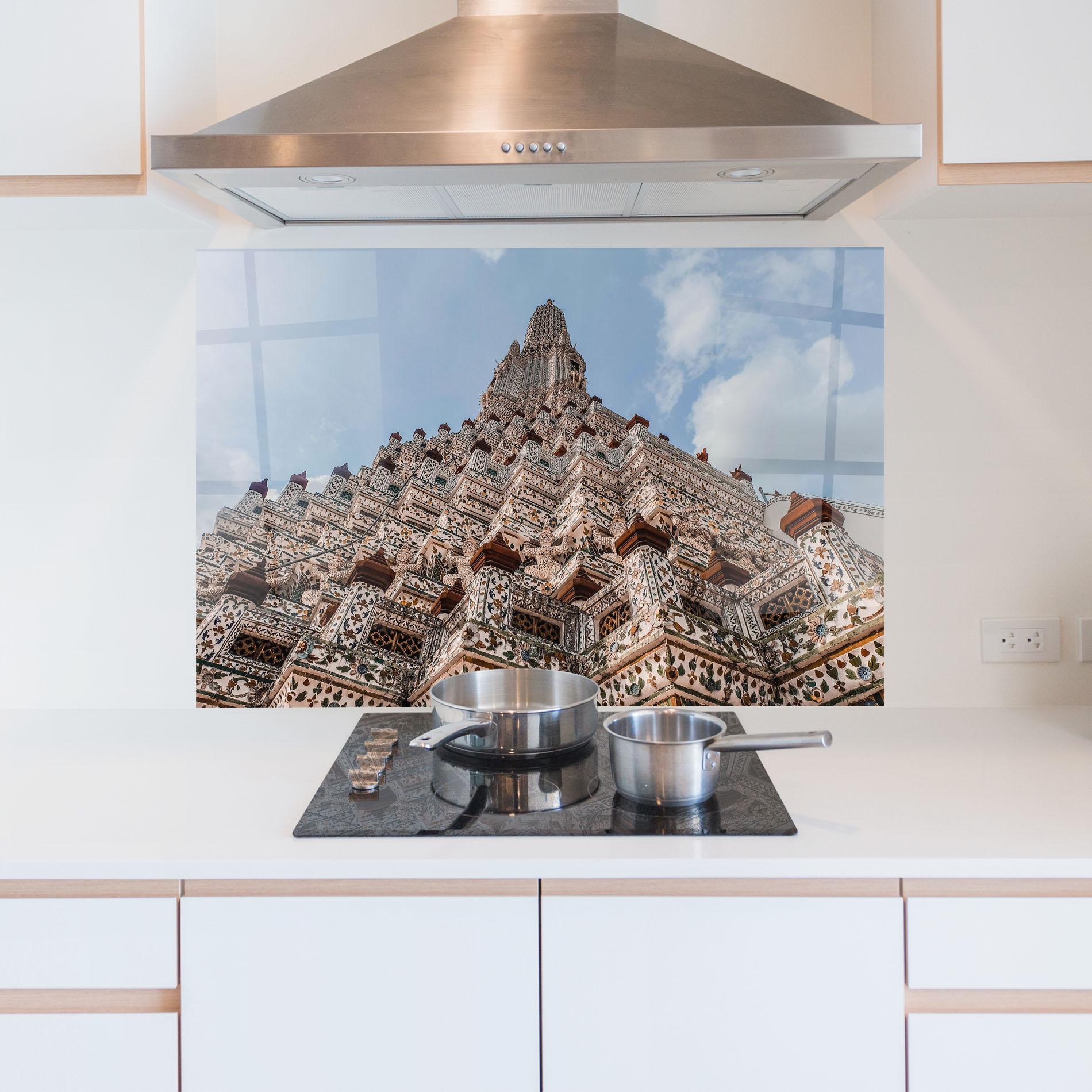 Panel Szklany do Kuchni Temple Of Dawn mockup 5