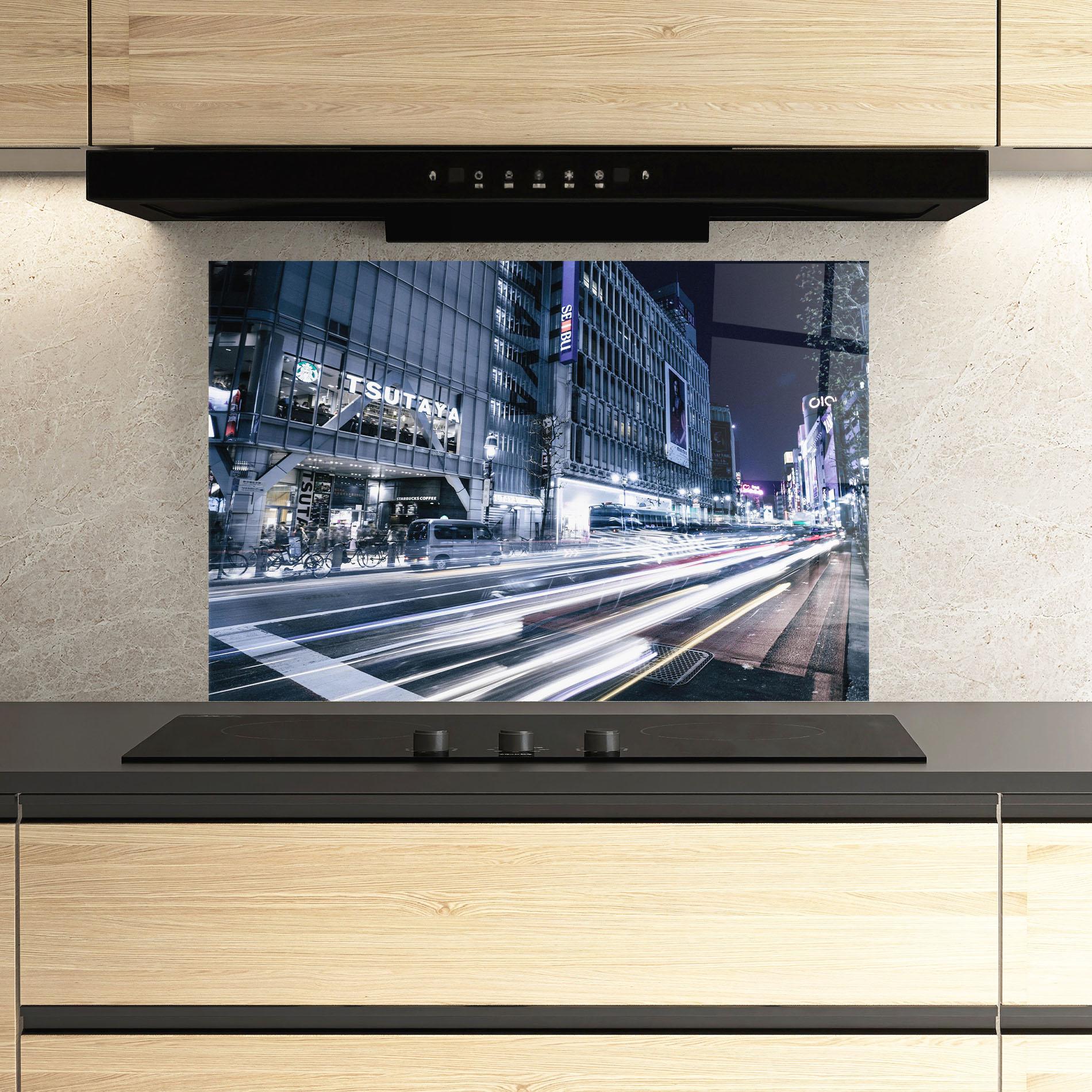 Panel Szklany do Kuchni Road Traffic mockup 3