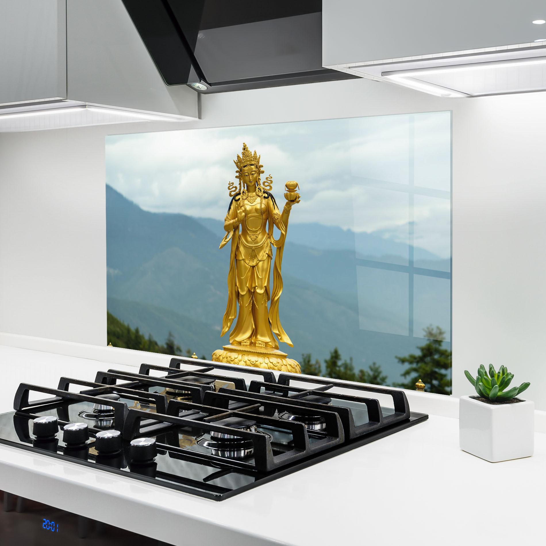 Panel Szklany do Kuchni Golden Tara mockup 6