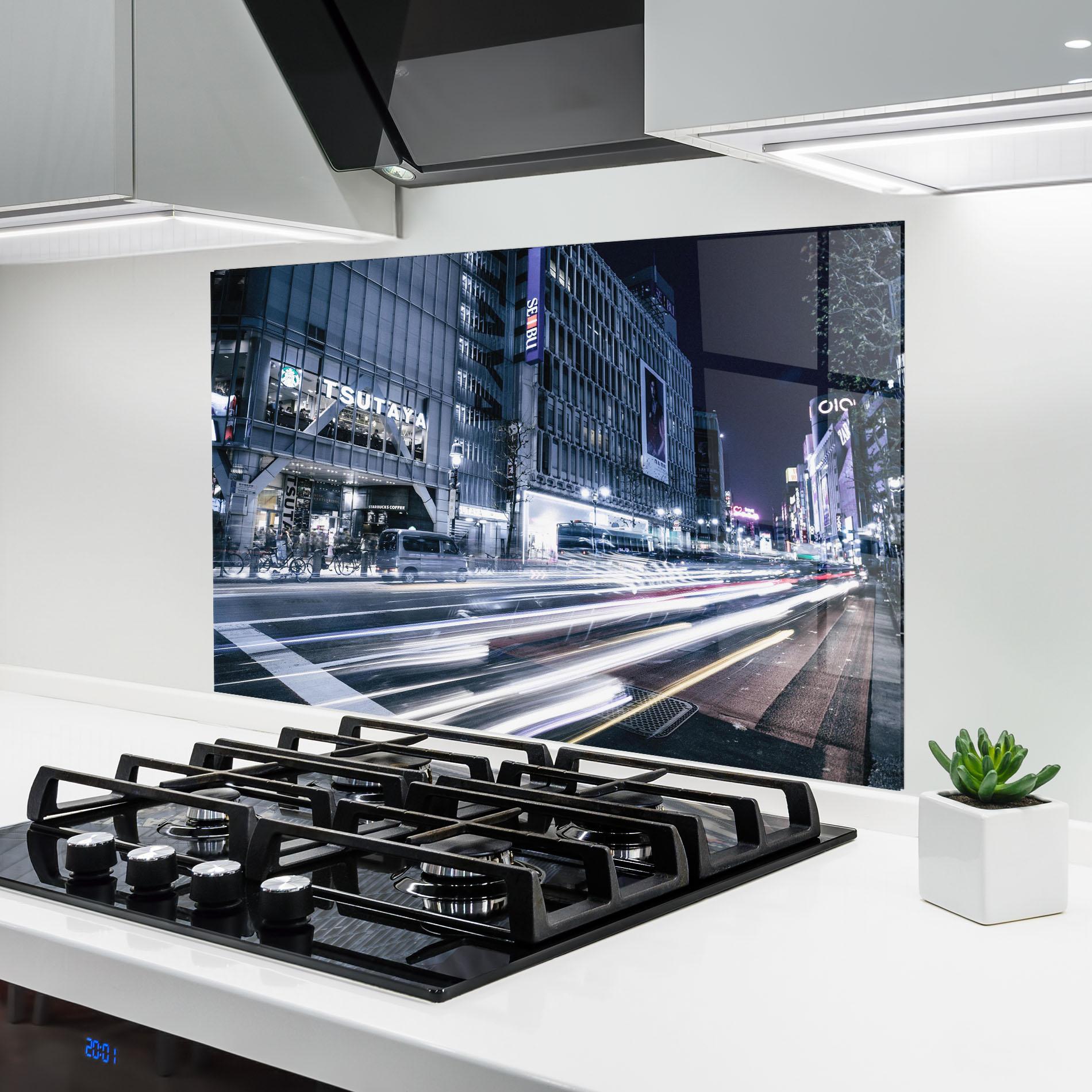 Panel Szklany do Kuchni Road Traffic mockup 6