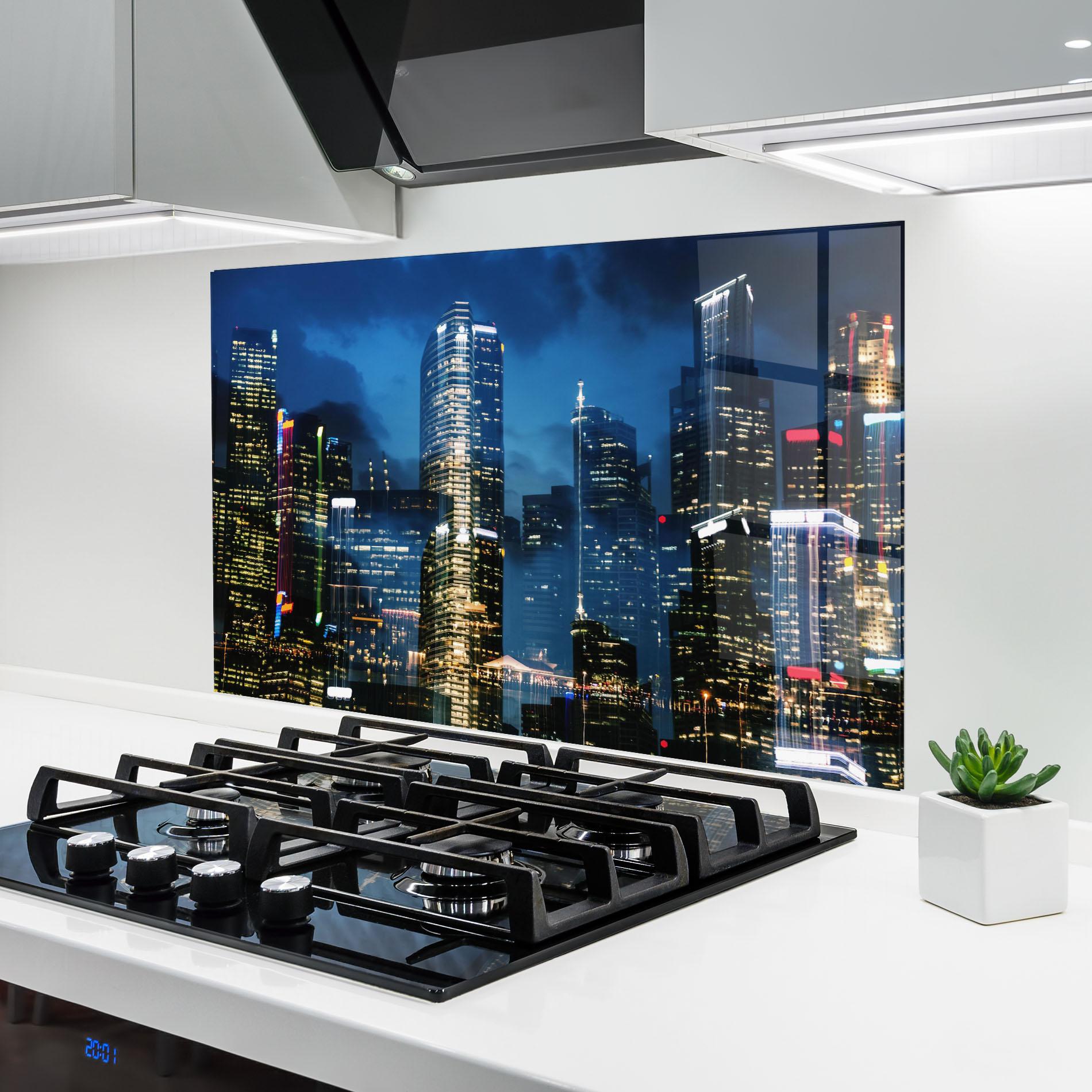 Panel Szklany do Kuchni Singapore Night mockup 6