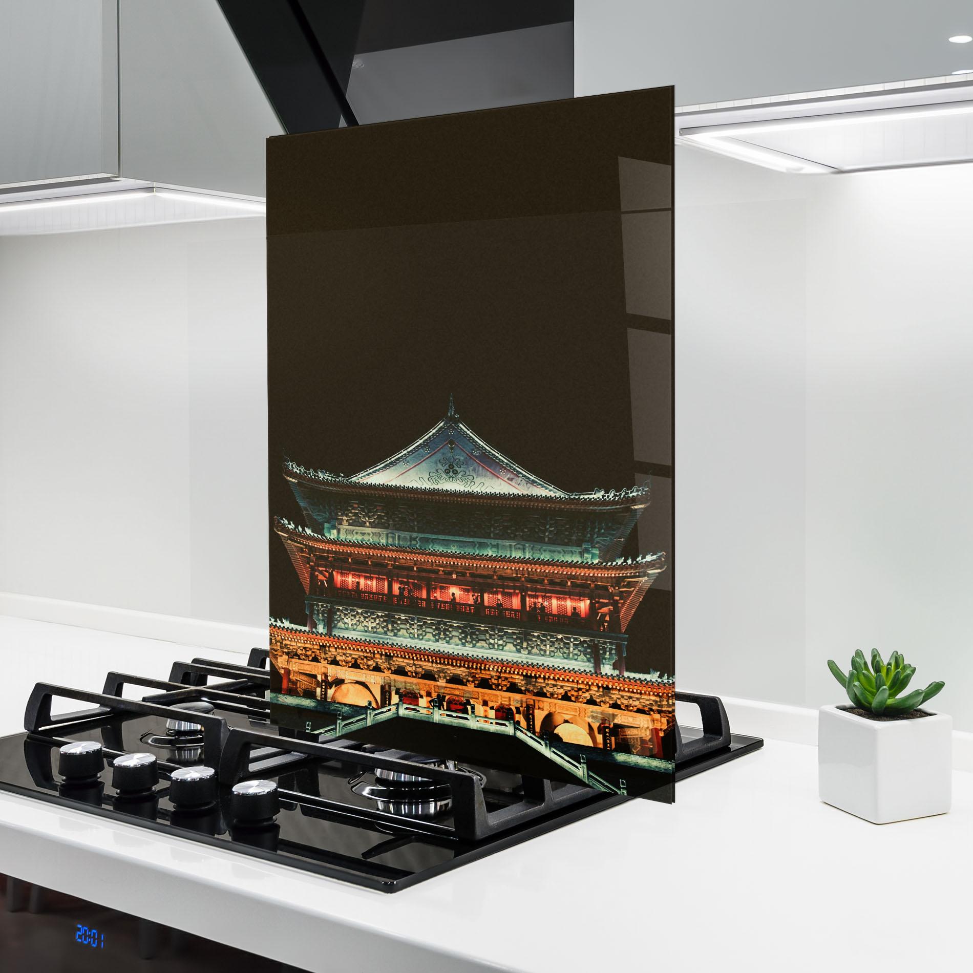 Panel Szklany do Kuchni Temple Of Xi An mockup 6