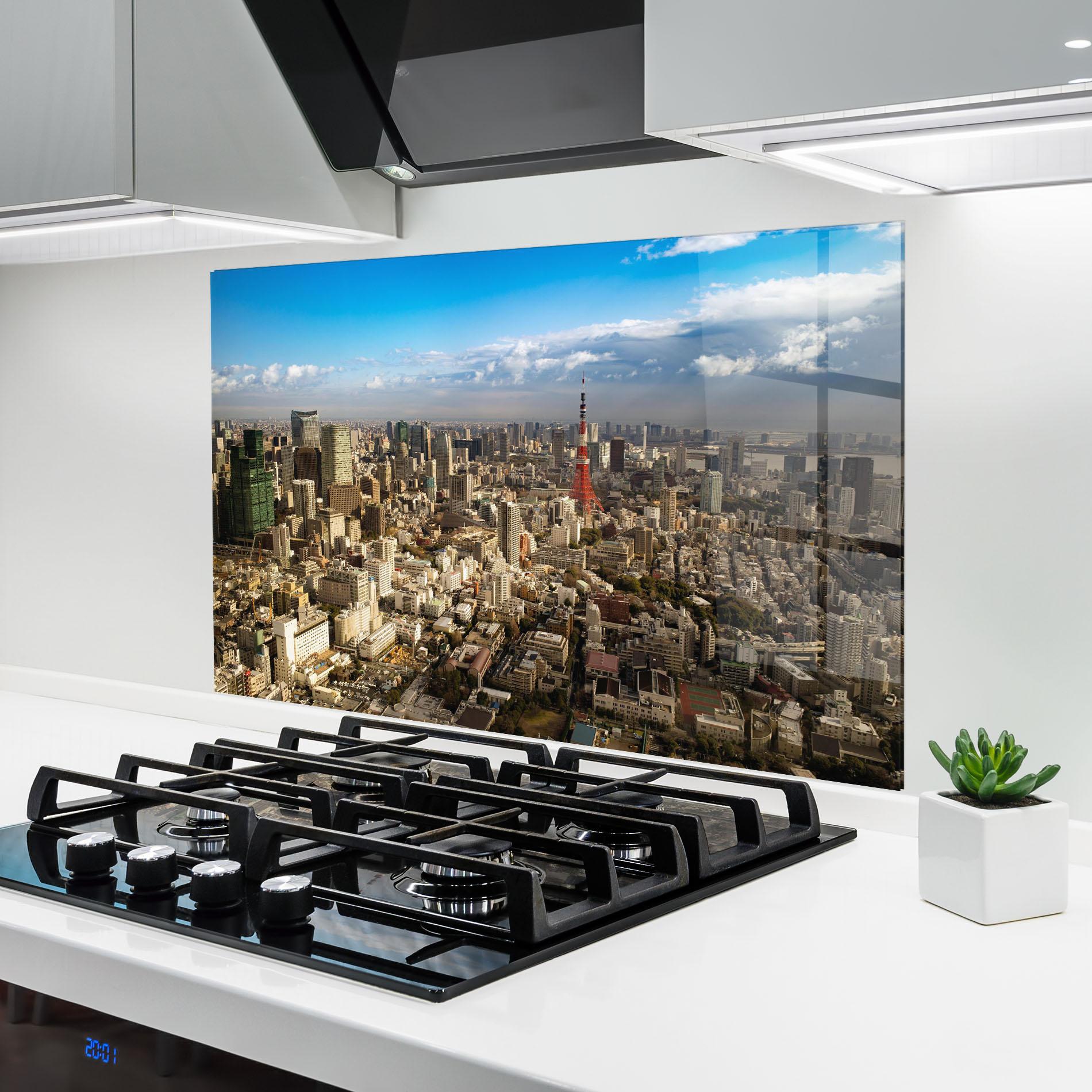 Panel Szklany do Kuchni Tokyo Tower mockup 6