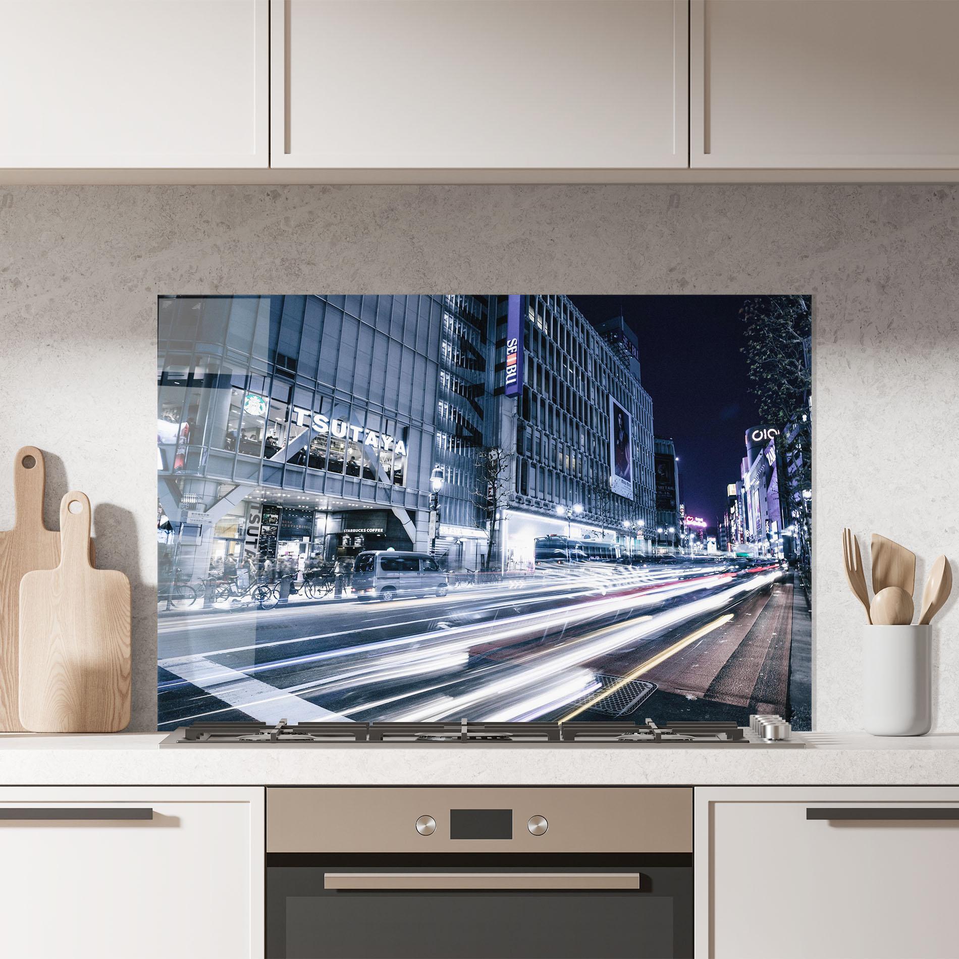 Panel Szklany do Kuchni Road Traffic mockup 7