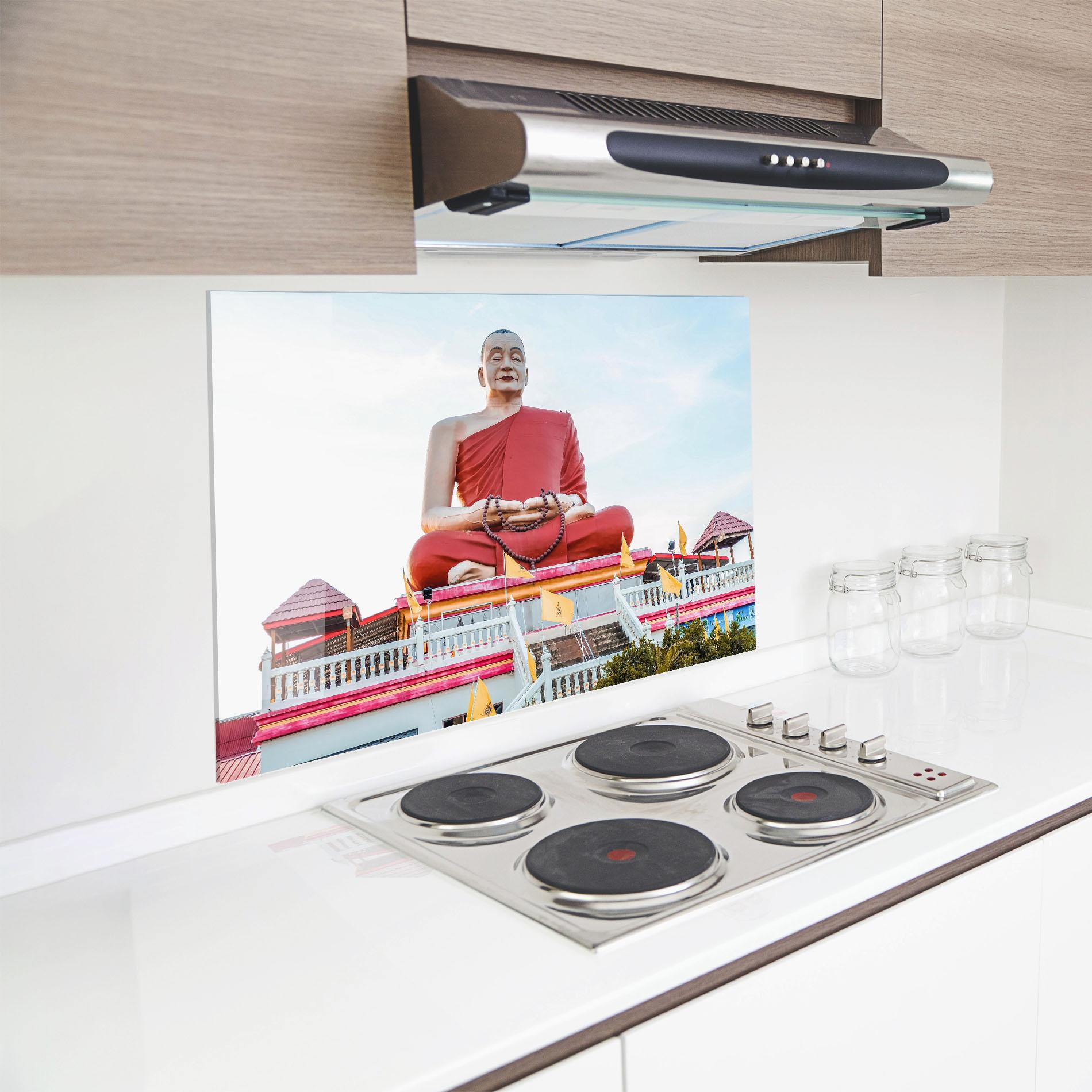 Panel Szklany do Kuchni Statue Ghana Devi mockup 8