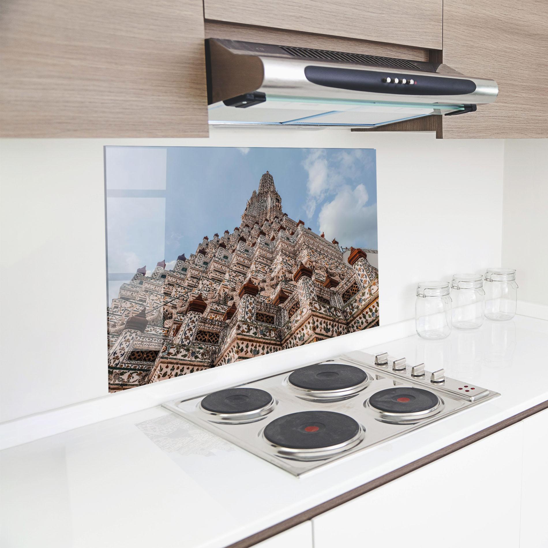 Panel Szklany do Kuchni Temple Of Dawn mockup 8