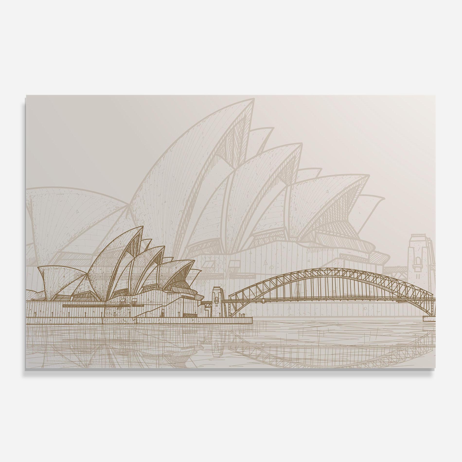 Panel Szklany do Kuchni Brown Opera House mockup 0