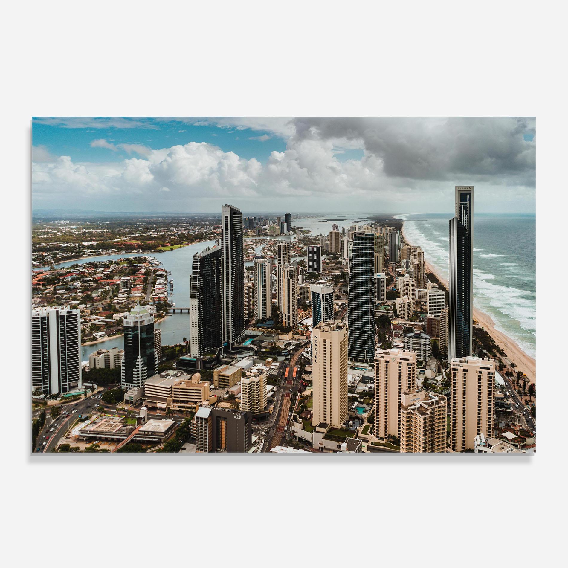 Panel Szklany do Kuchni Gold Coast mockup 0