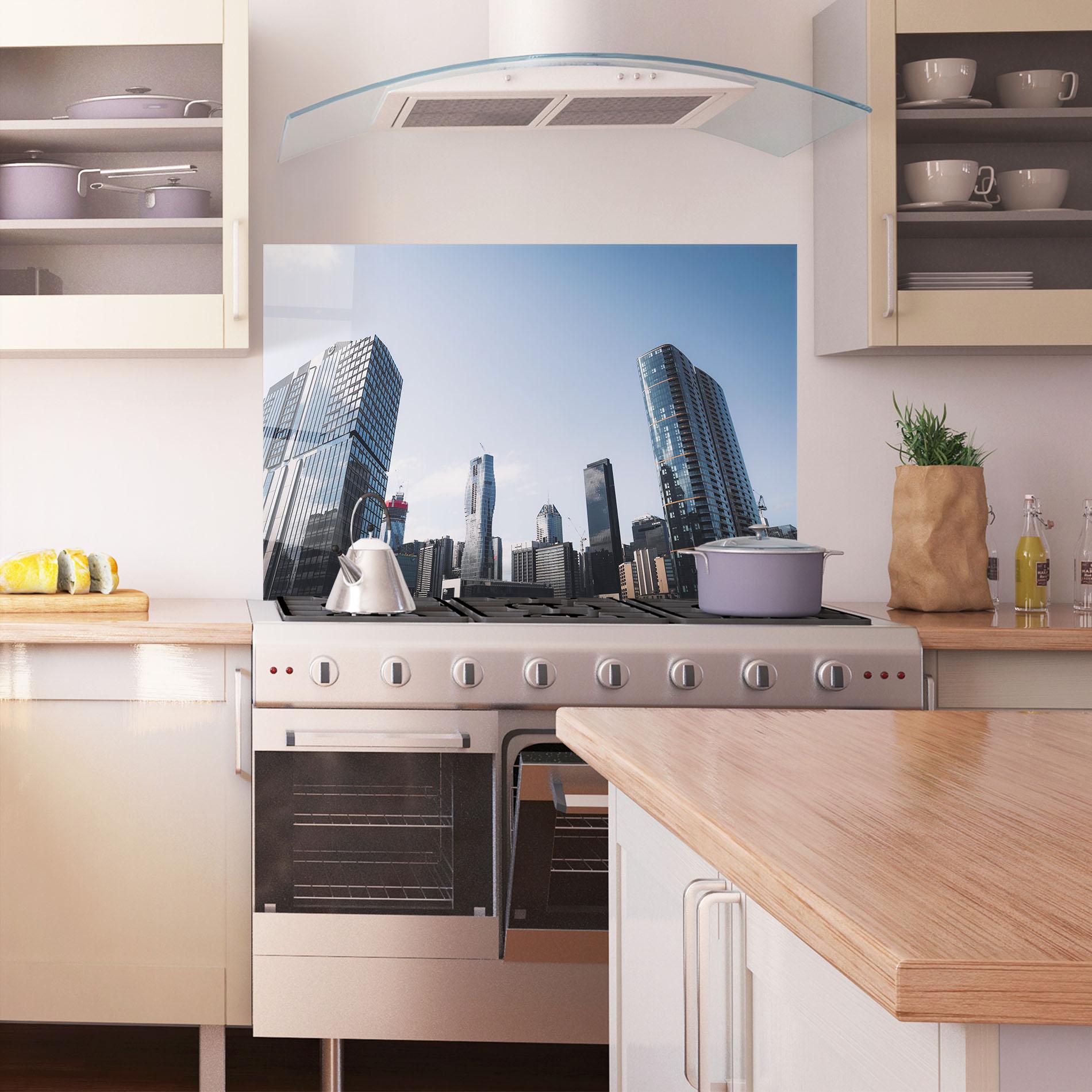 Panel Szklany do Kuchni Business Building mockup 1