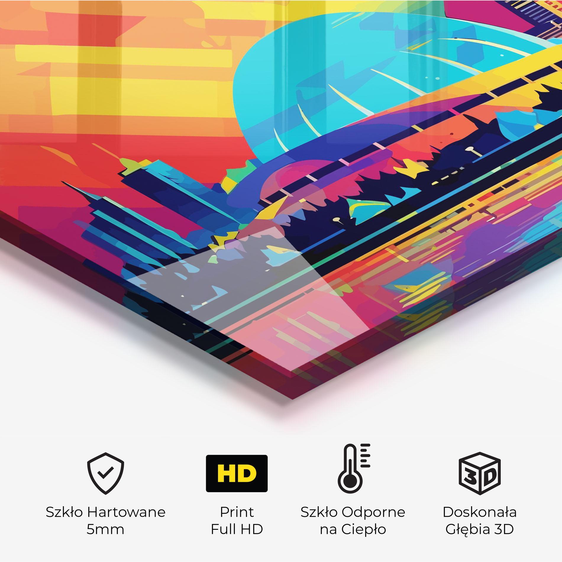 Panel Szklany do Kuchni Blue Olympic Stadium mockup 2