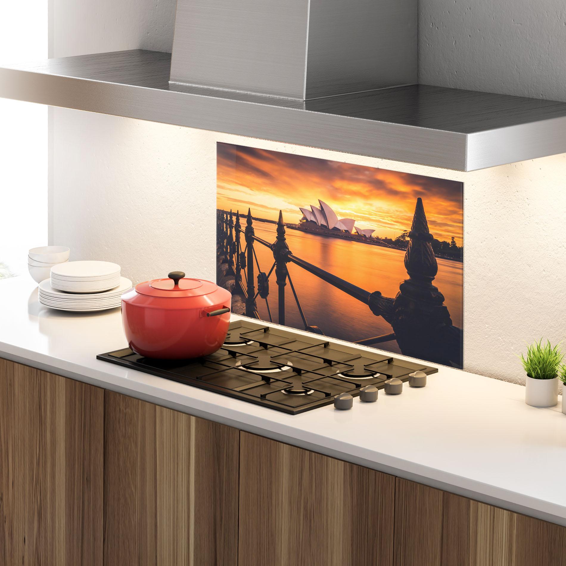 Panel Szklany do Kuchni Sydney Orange View mockup 4