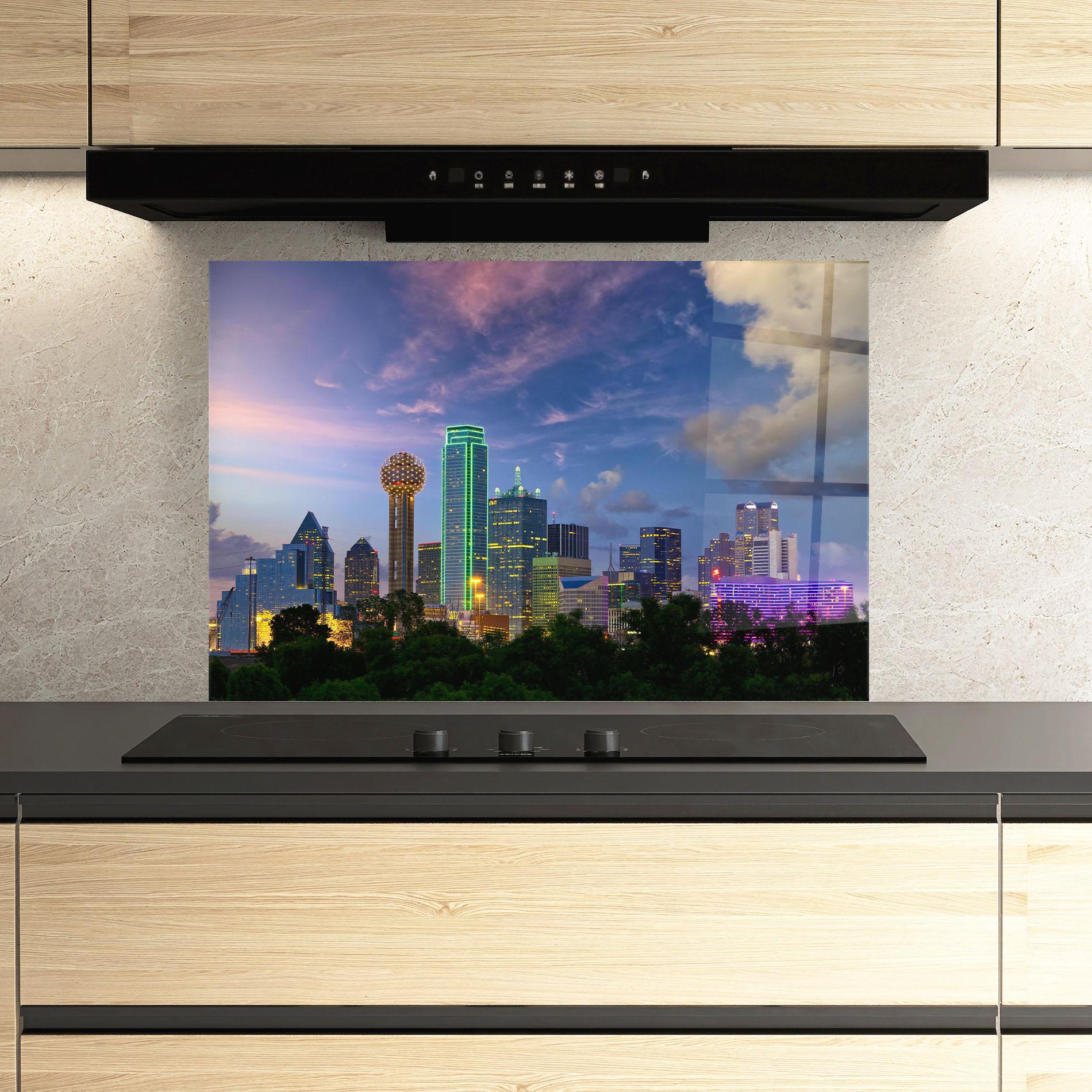 Panel Szklany do Kuchni Dallas Dusk mockup 3