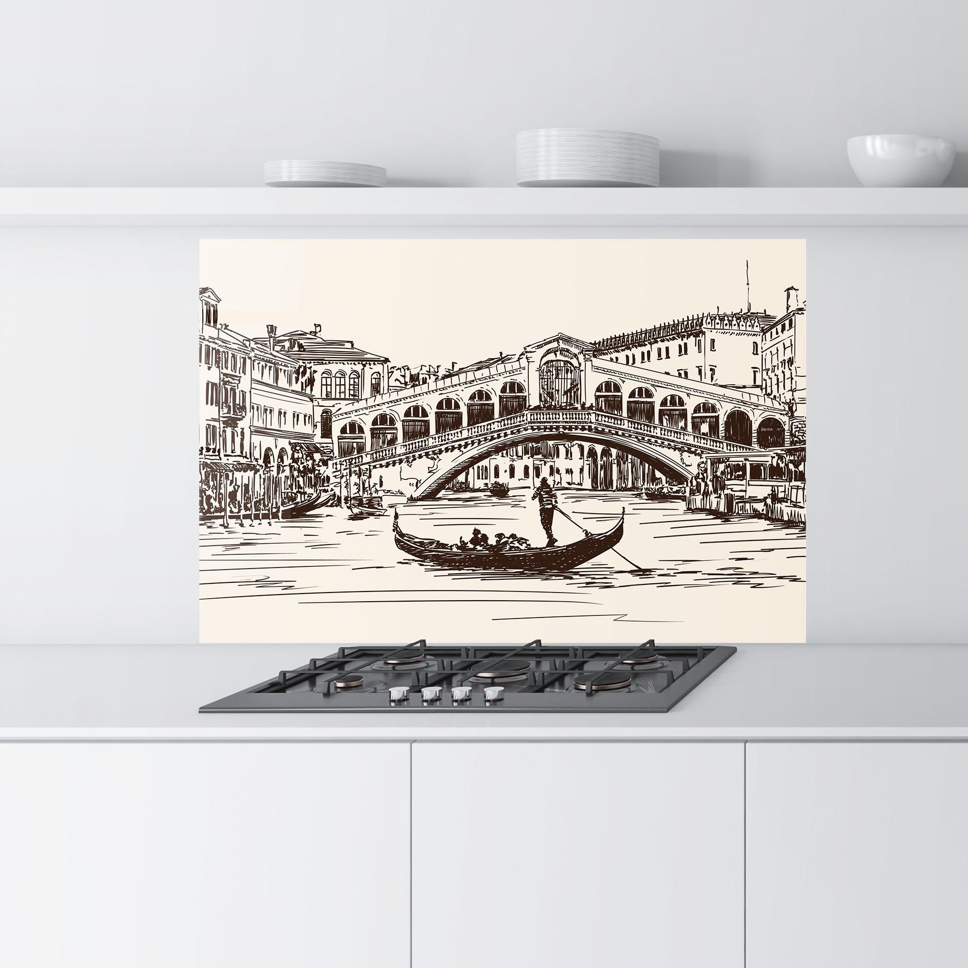 Panel Szklany do Kuchni Rialto Bridge mockup 9