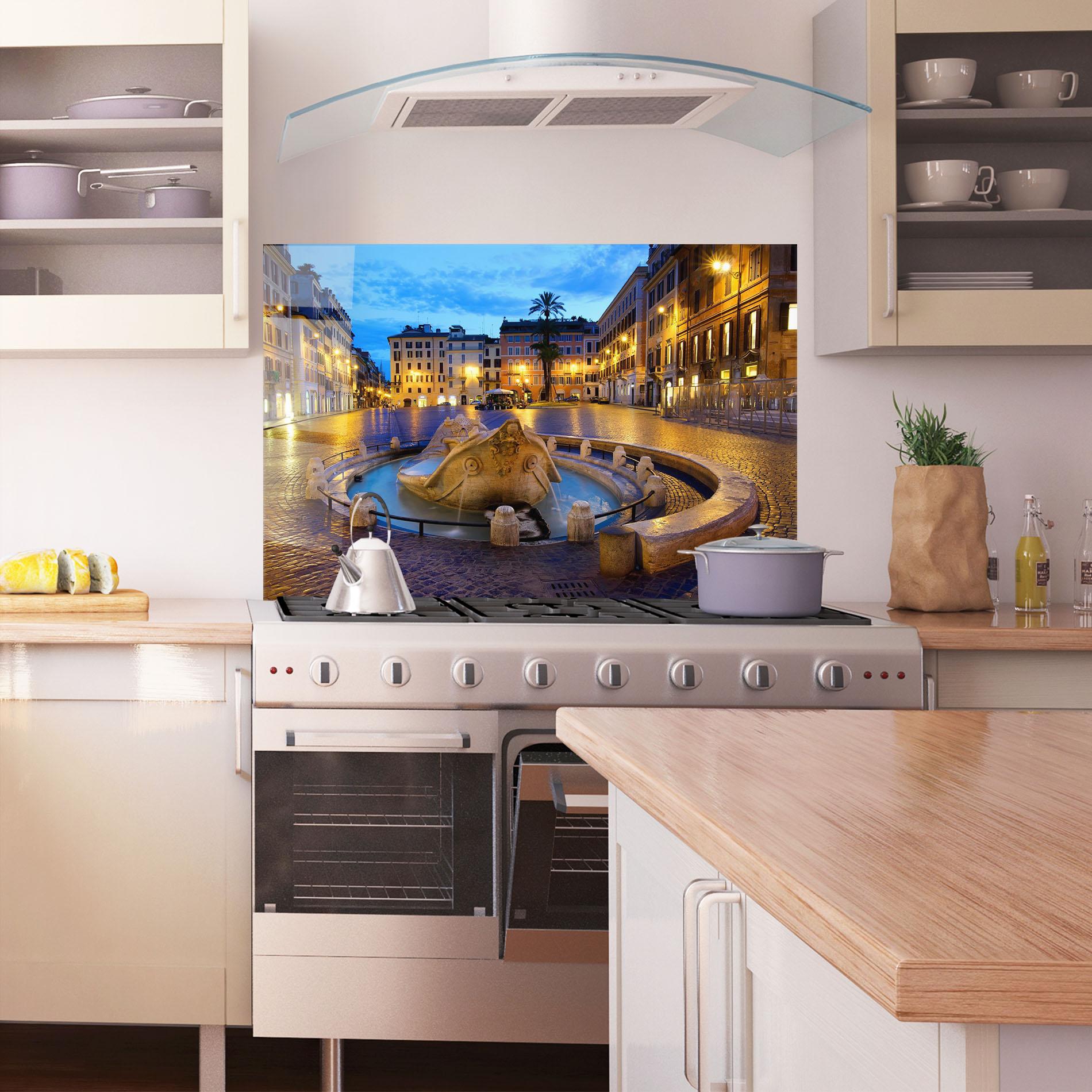 Panel Szklany do Kuchni Barcaccia Rome mockup 1