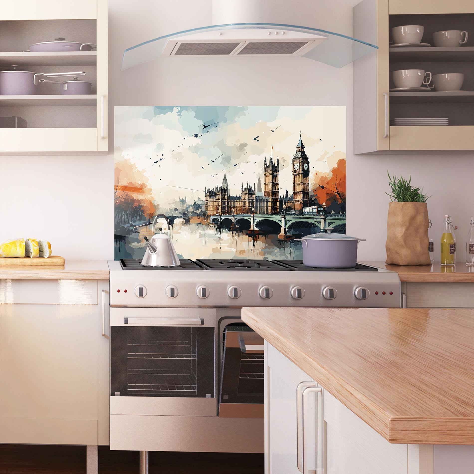Panel Szklany do Kuchni England Art mockup 1