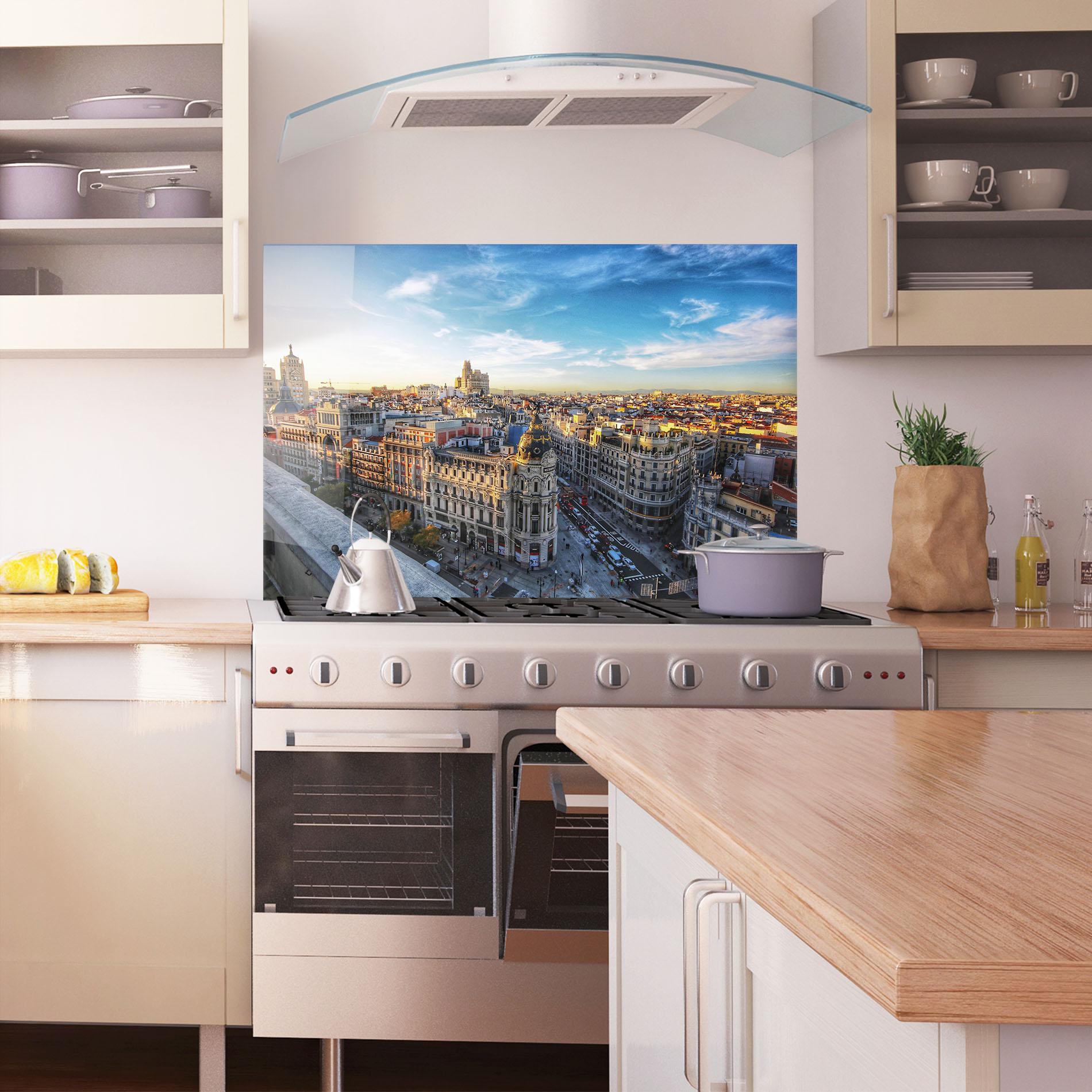 Panel Szklany do Kuchni Madrid View mockup 1