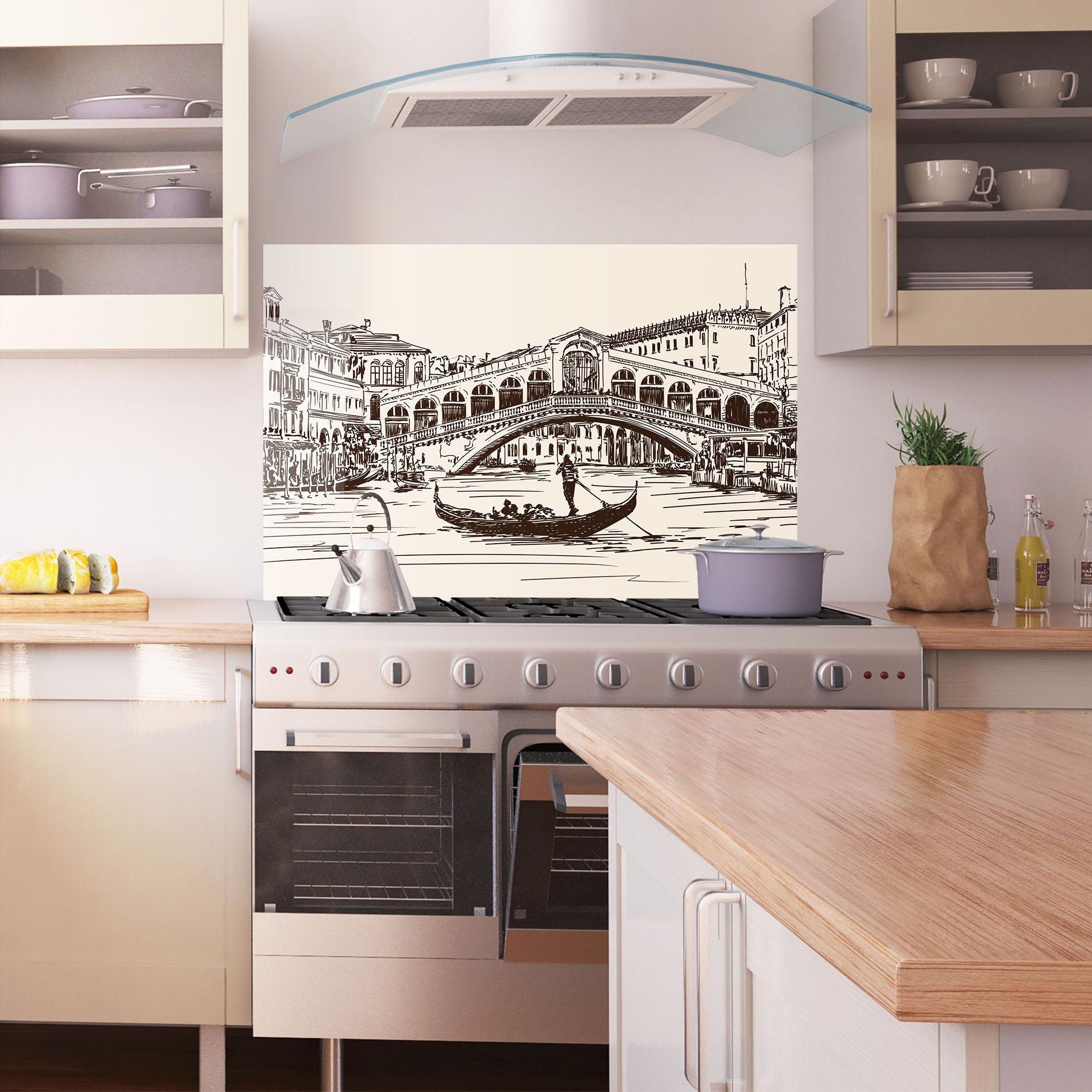 Panel Szklany do Kuchni Rialto Bridge mockup 1