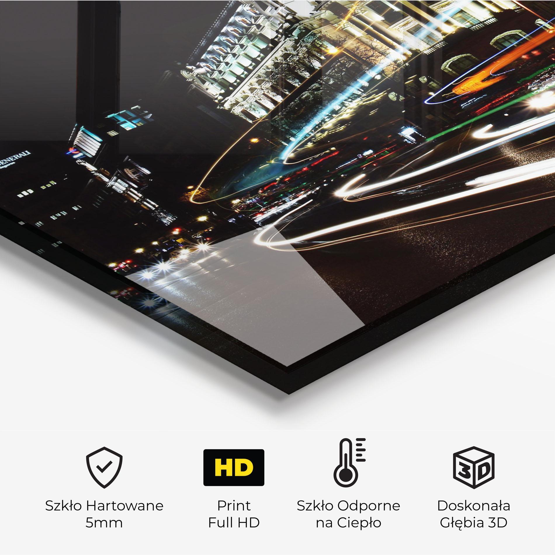 Panel Szklany do Kuchni Madrid At Night mockup 2