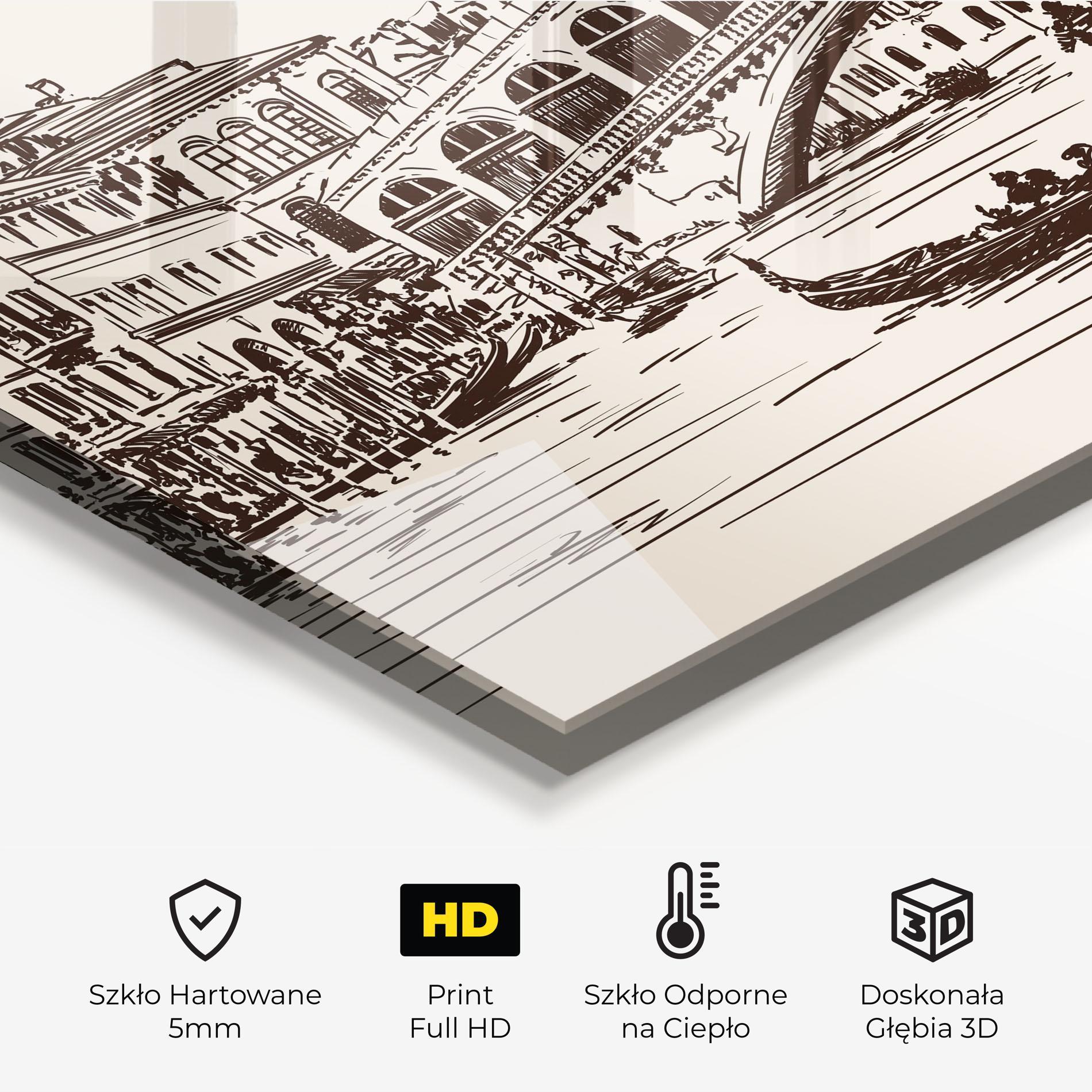 Panel Szklany do Kuchni Rialto Bridge mockup 2