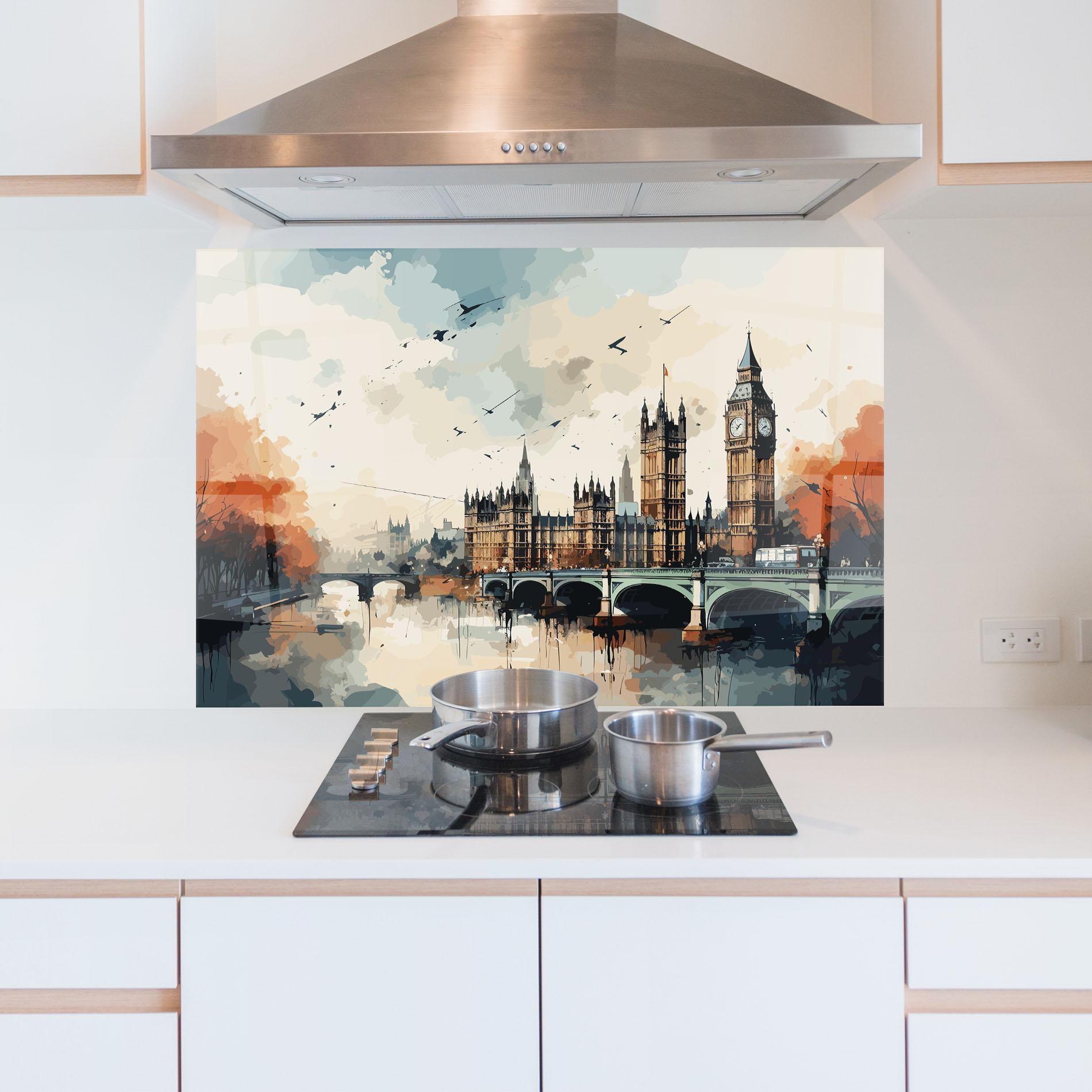 Panel Szklany do Kuchni England Art mockup 5
