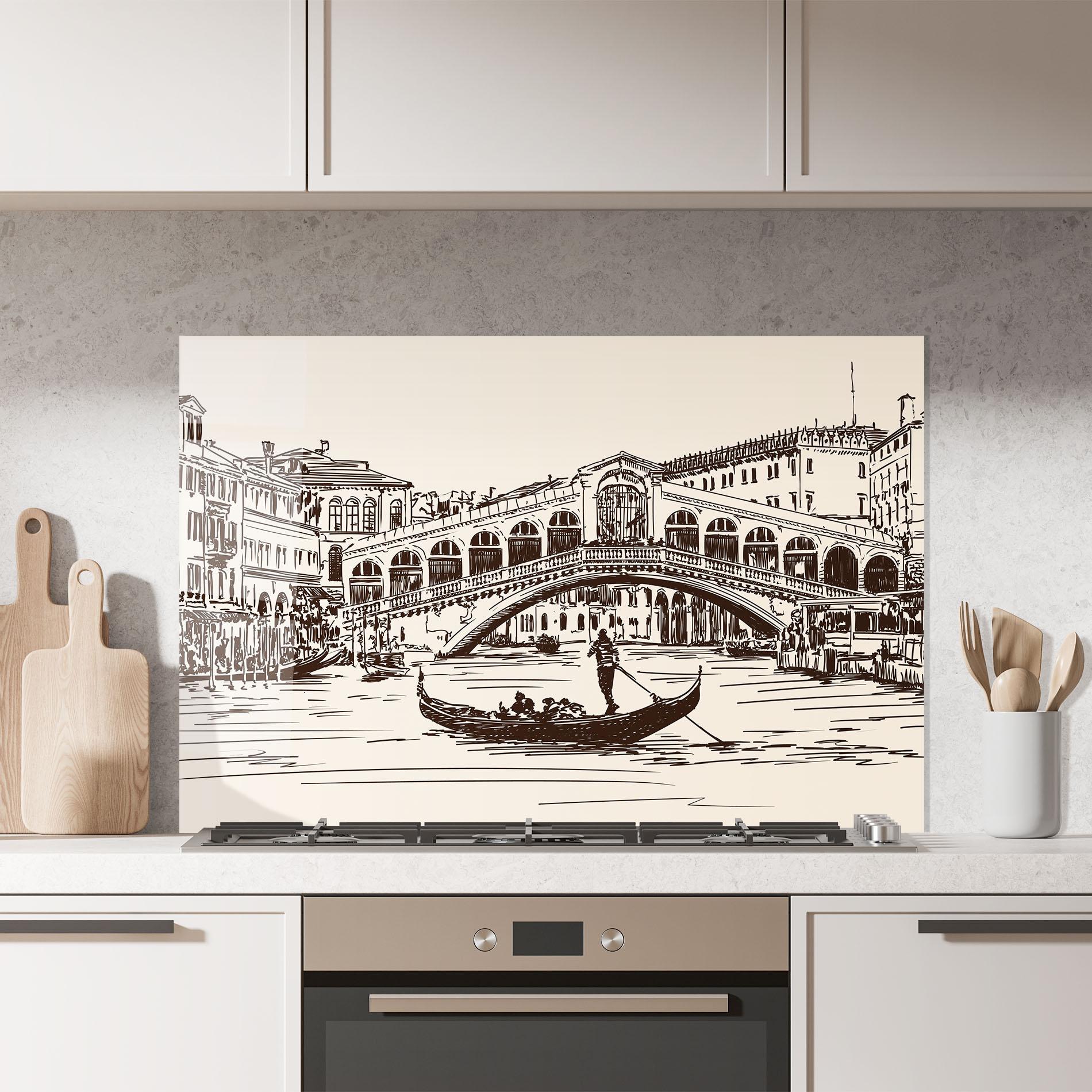 Panel Szklany do Kuchni Rialto Bridge mockup 7