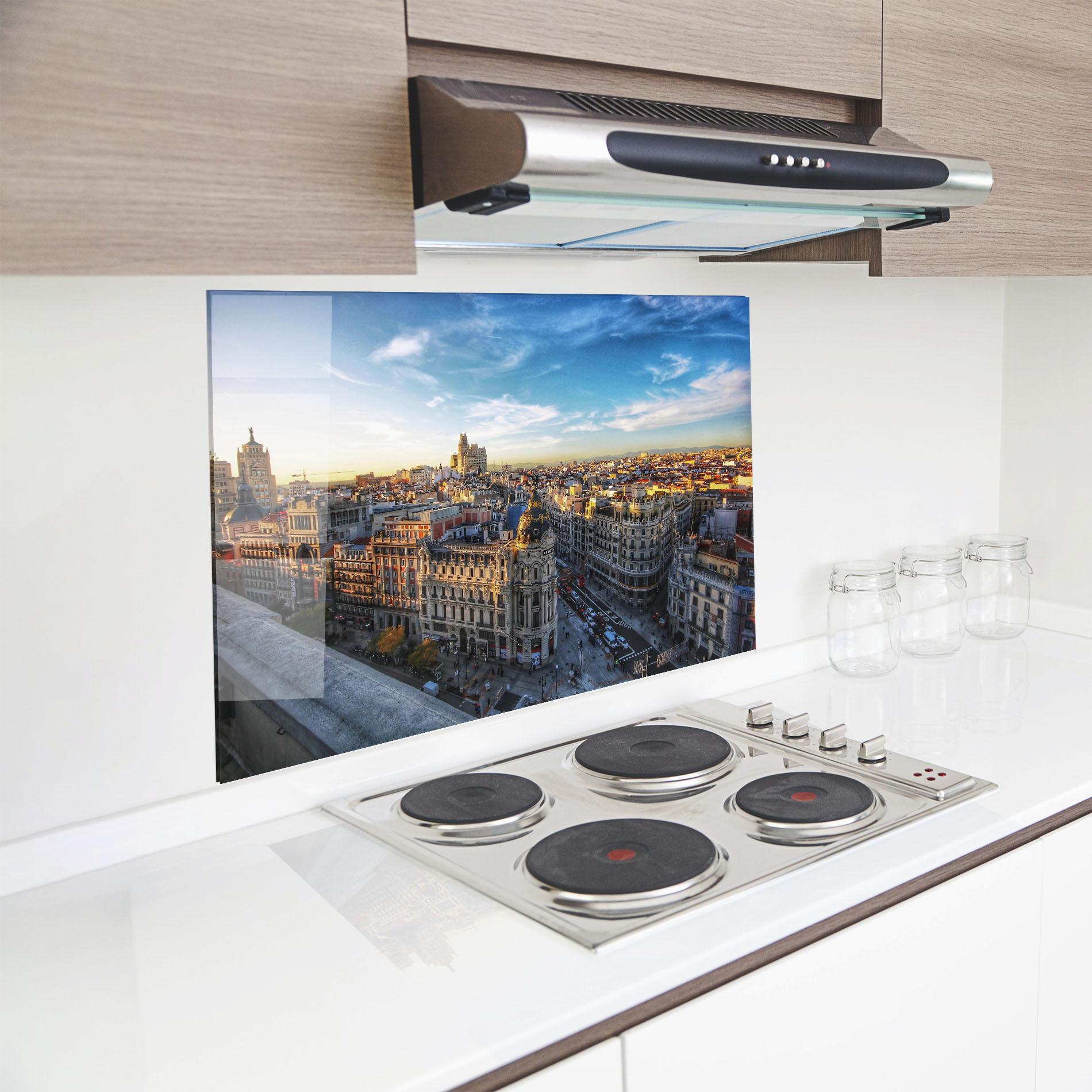 Panel Szklany do Kuchni Madrid View mockup 8