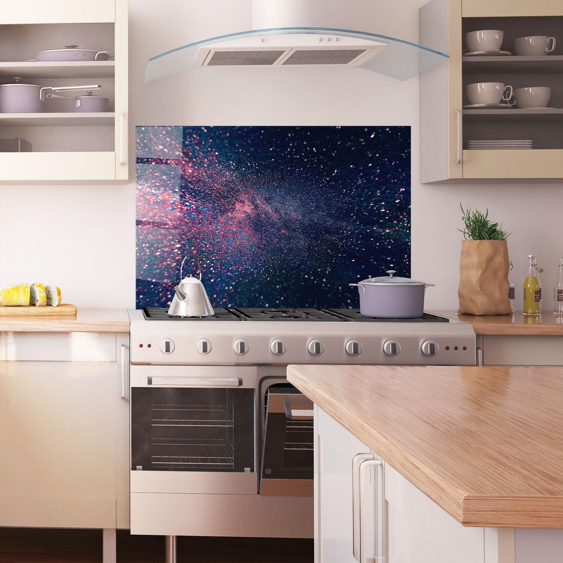 Panel Szklany do Kuchni Purple Spark mockup 1