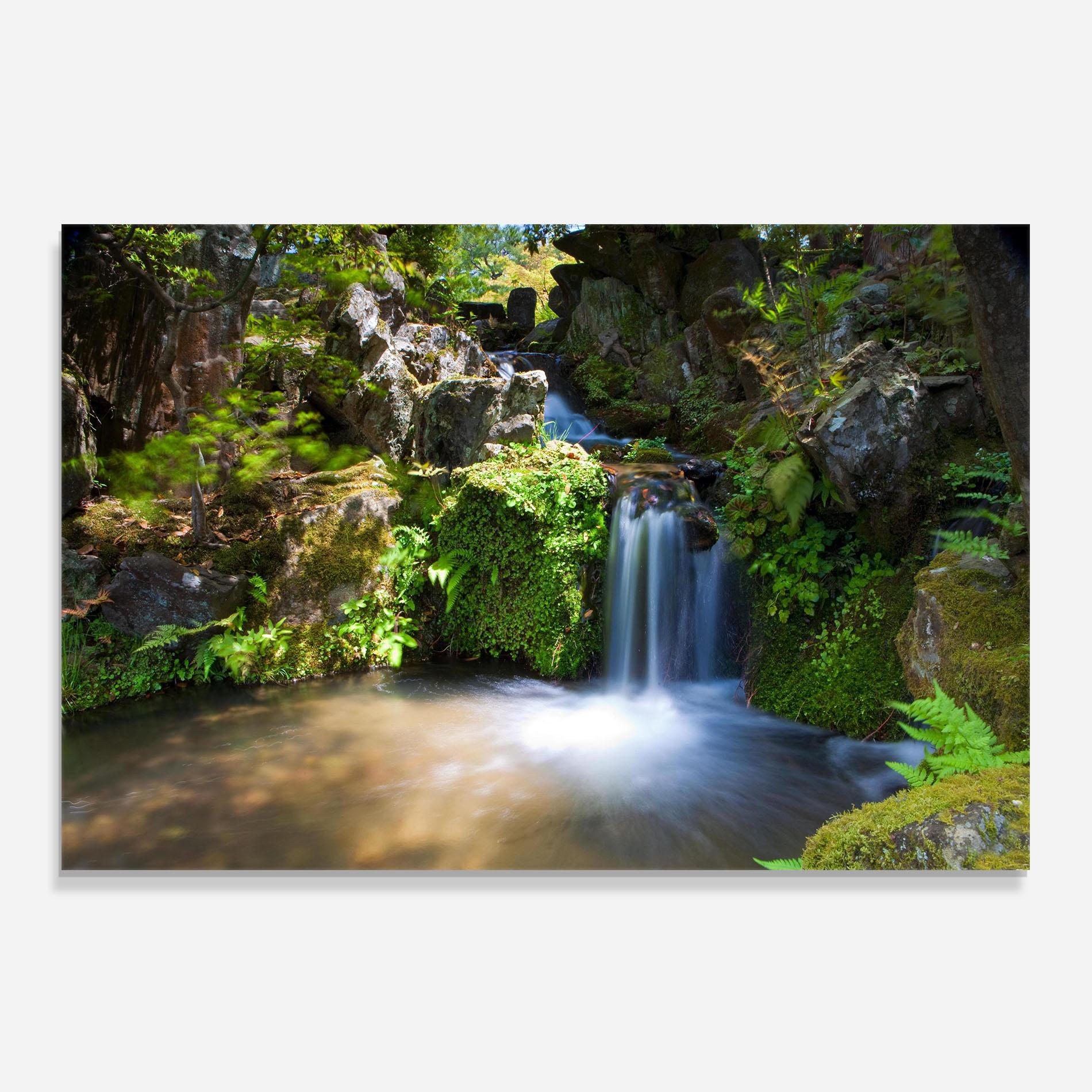 Panel Szklany do Kuchni Jungle View Waterfall mockup 0