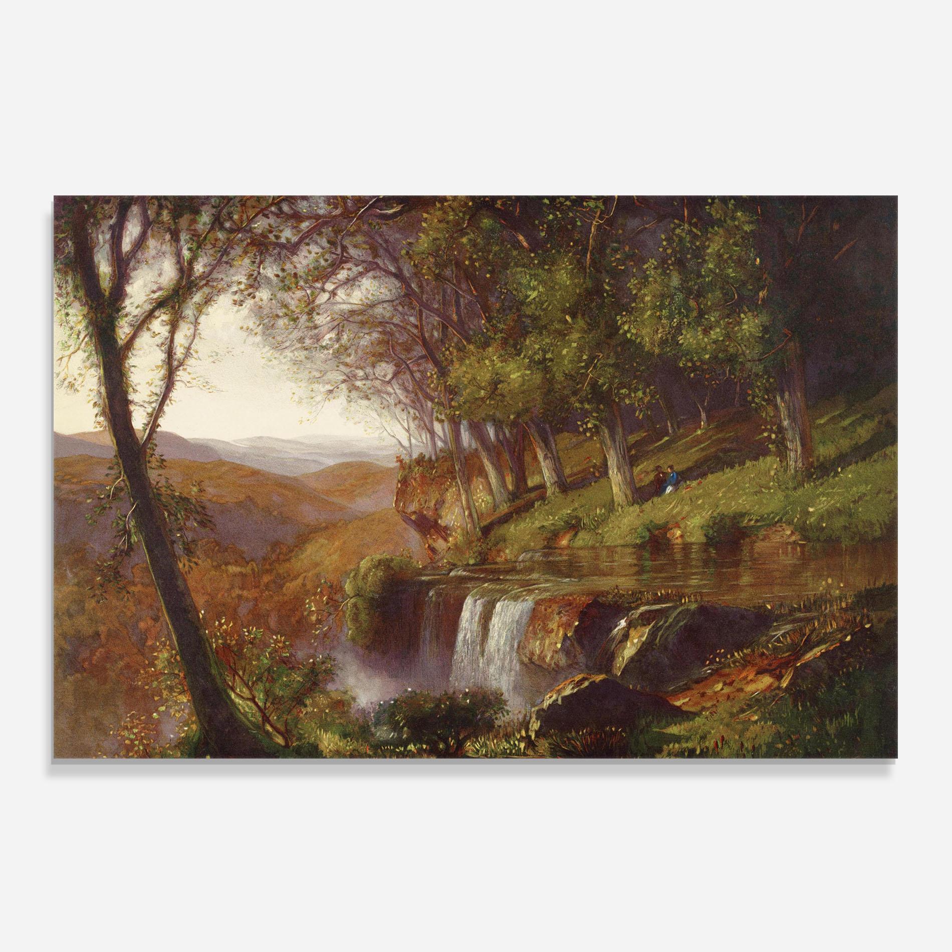 Panel Szklany do Kuchni Waterfall Painting mockup 0
