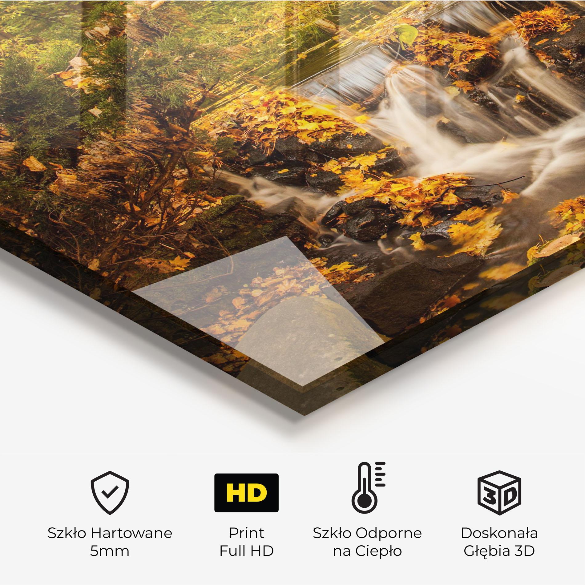 Panel Szklany do Kuchni Autumn Pretty Waterfall mockup 2