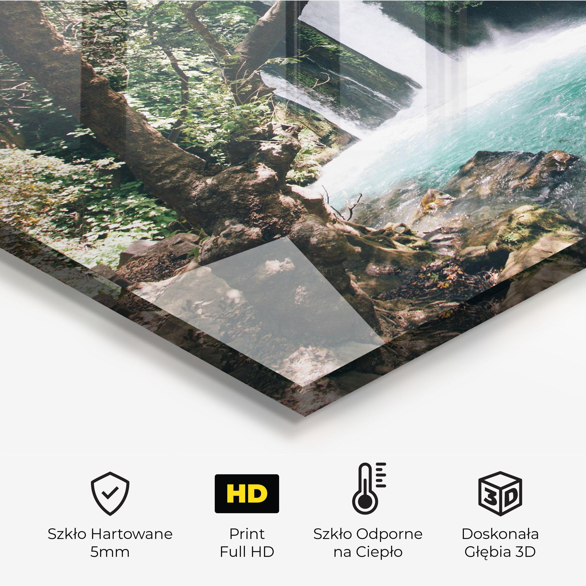 Panel Szklany do Kuchni Beautiful Blue Waterfall mockup 2