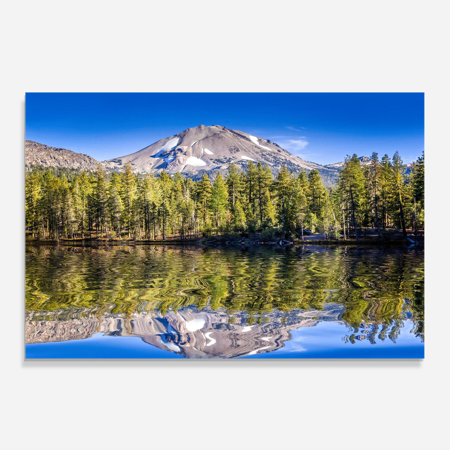 Panel Szklany do Kuchni Green Tree Lake mockup 0