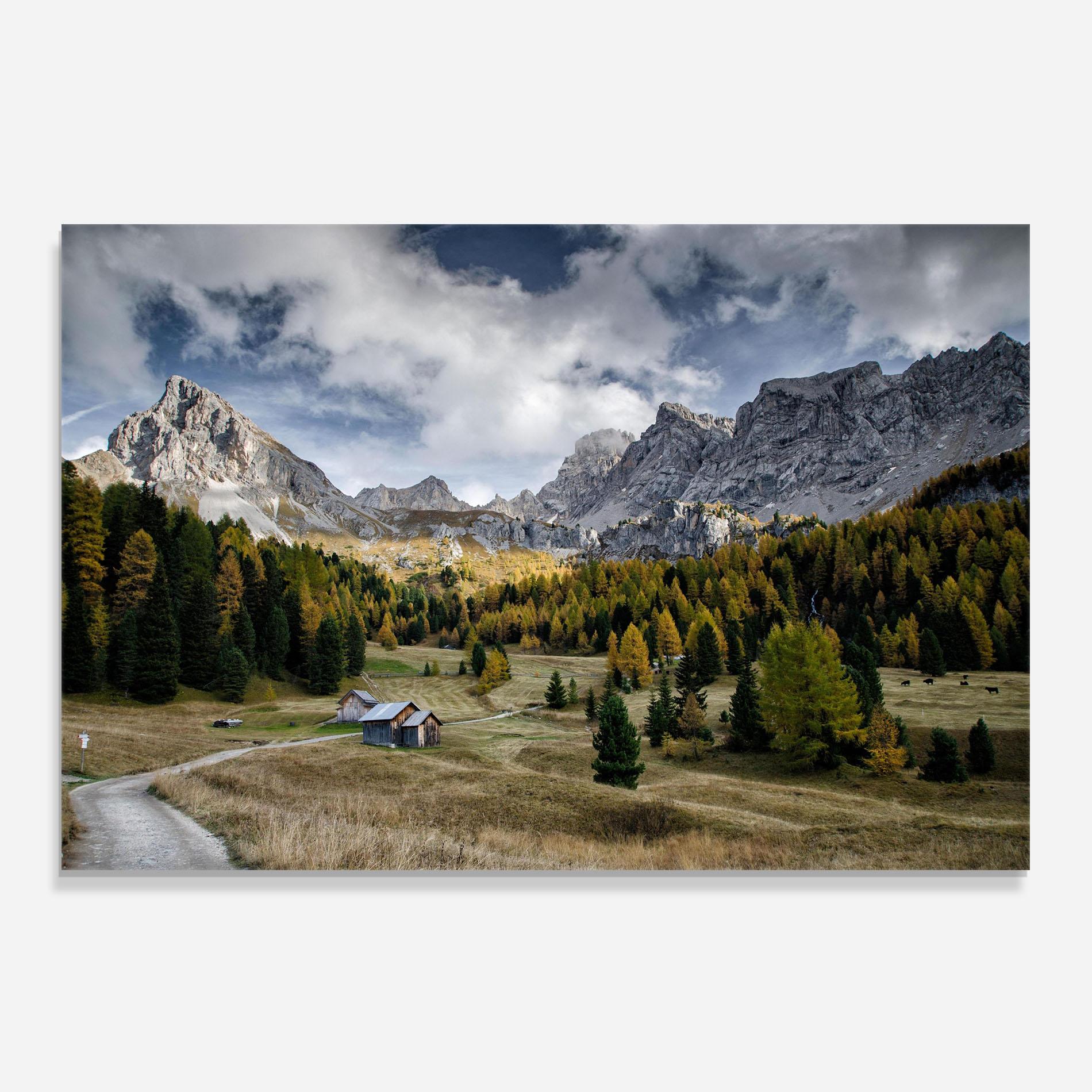 Panel Szklany do Kuchni Cloudy Mountains View mockup 0