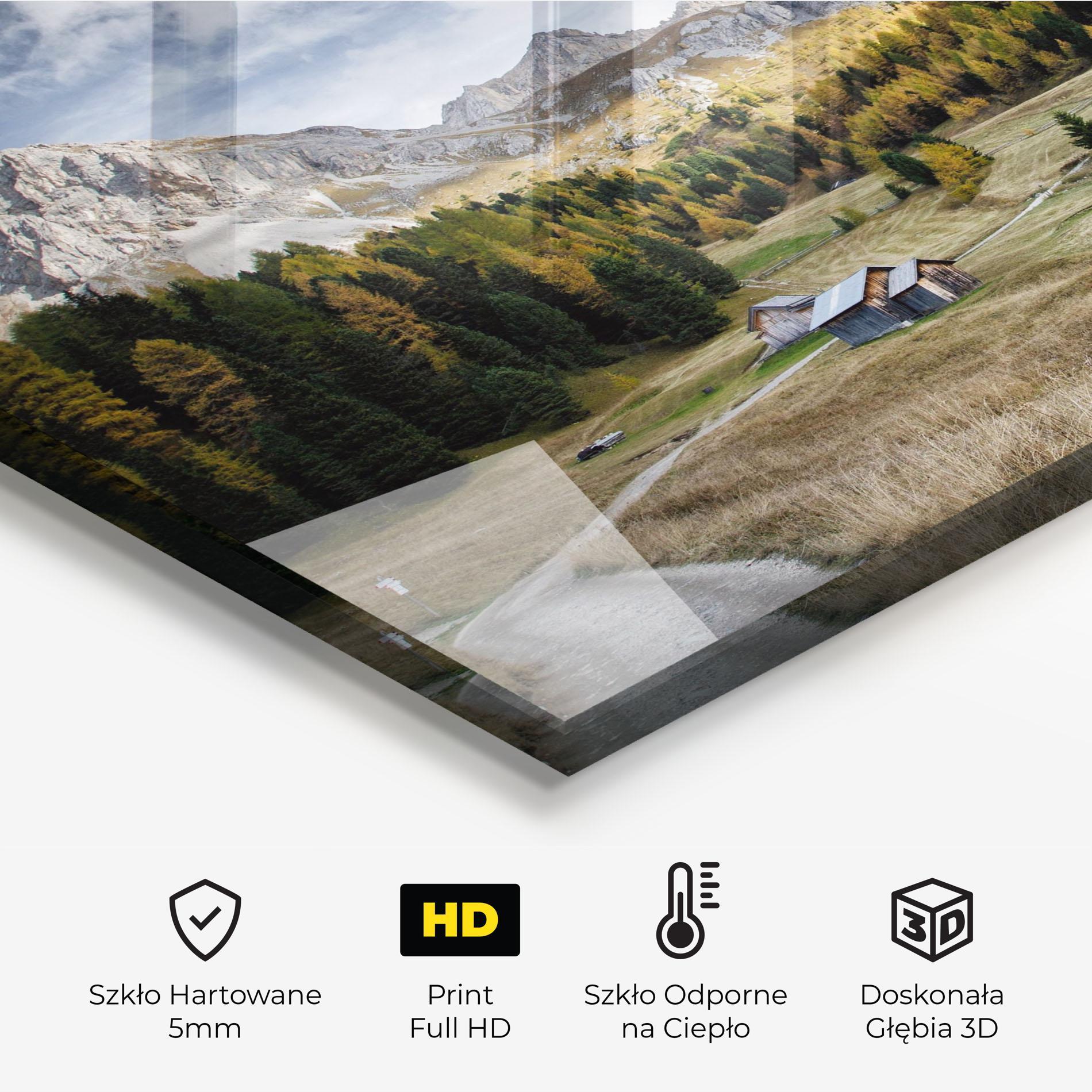 Panel Szklany do Kuchni Cloudy Mountains View mockup 2