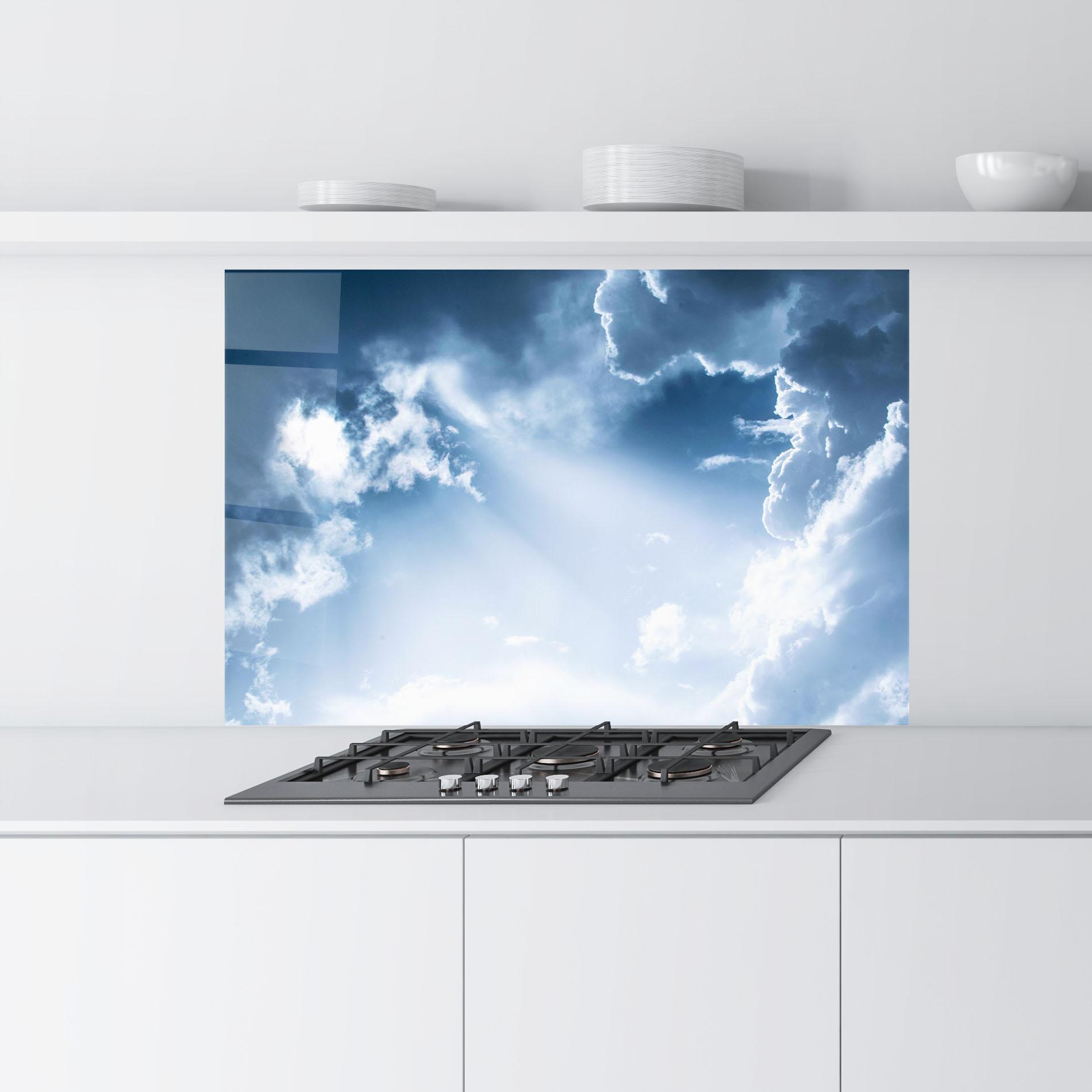 Panel Szklany do Kuchni Dark Blue Sky mockup 9