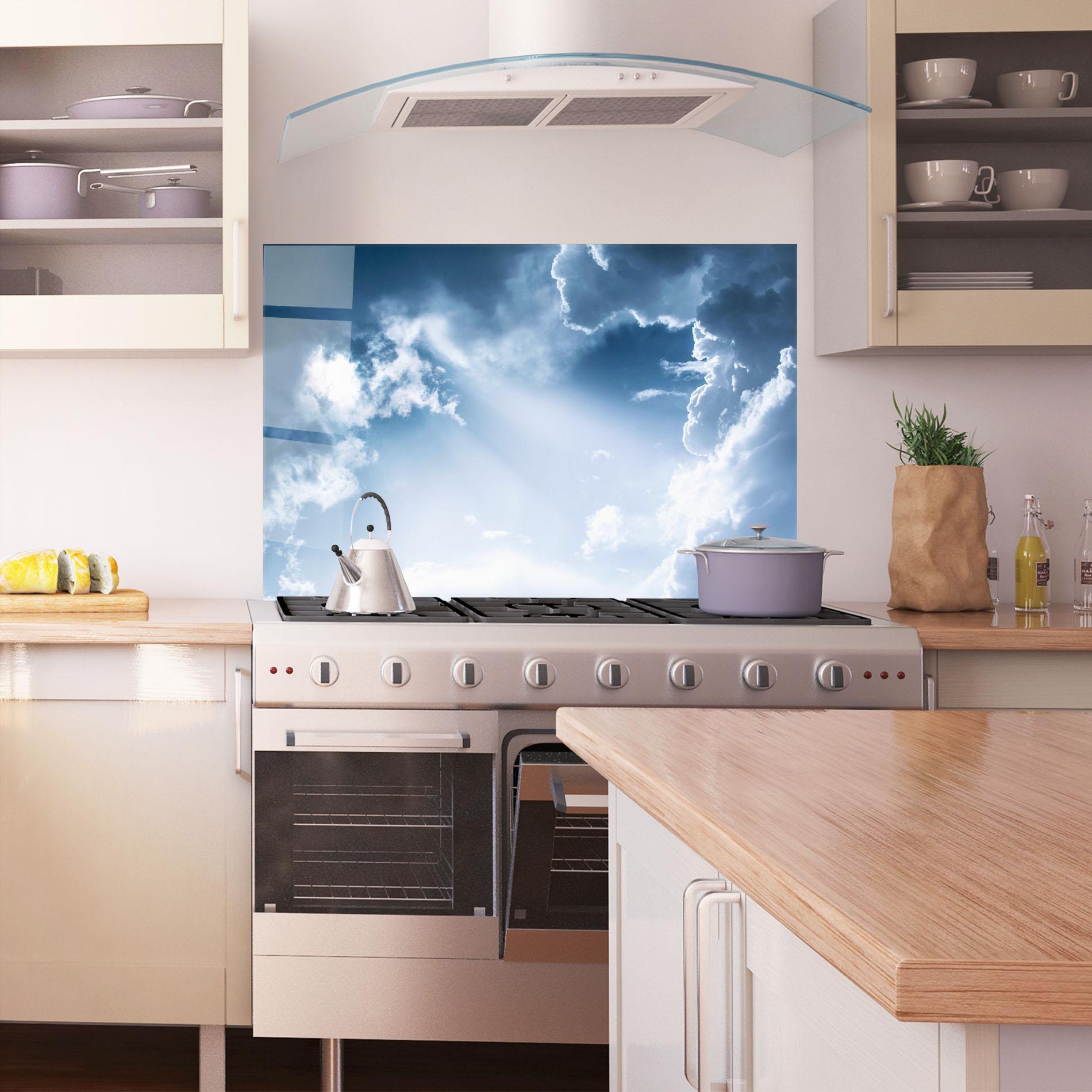 Panel Szklany do Kuchni Dark Blue Sky mockup 1