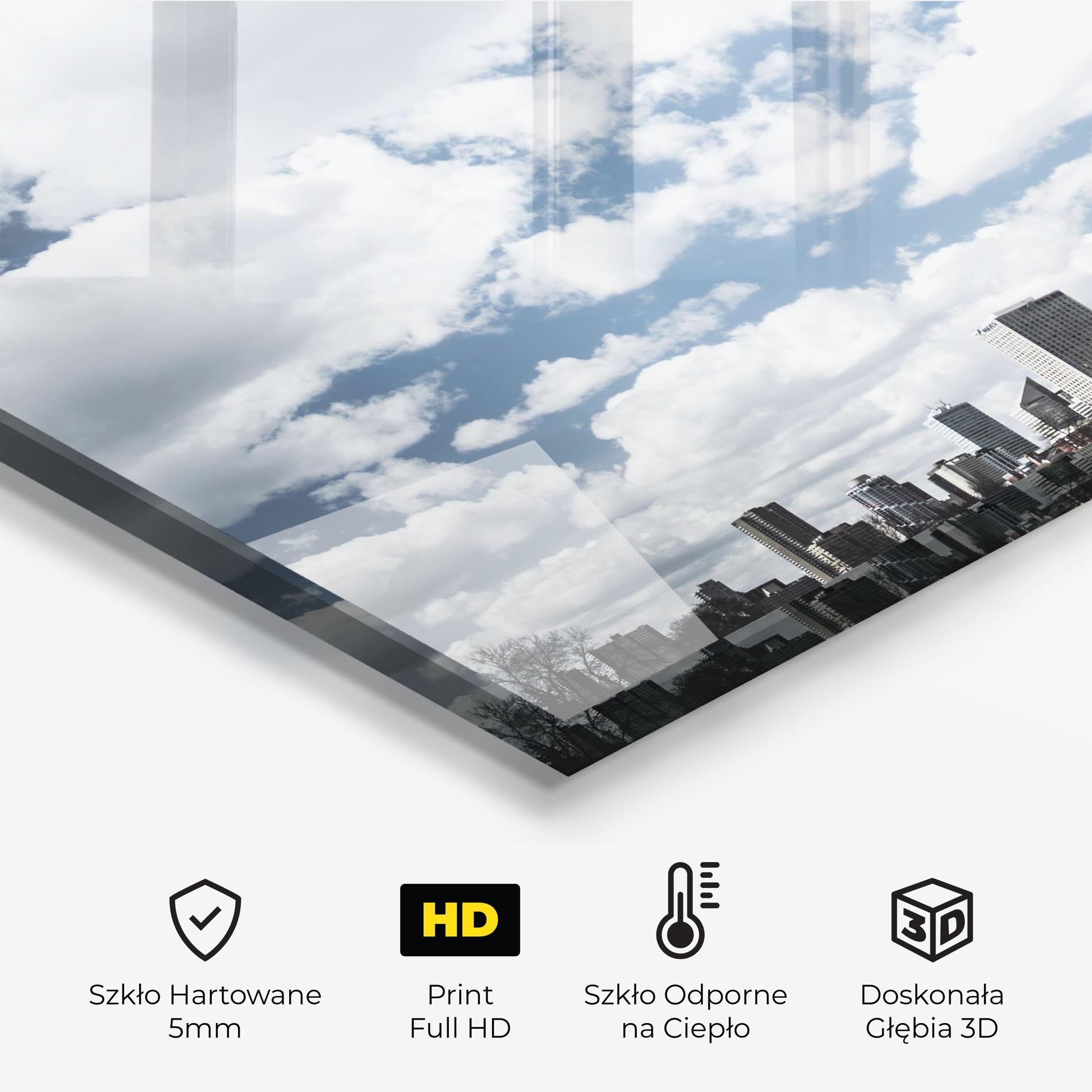 Panel Szklany do Kuchni Clouds Over City mockup 2