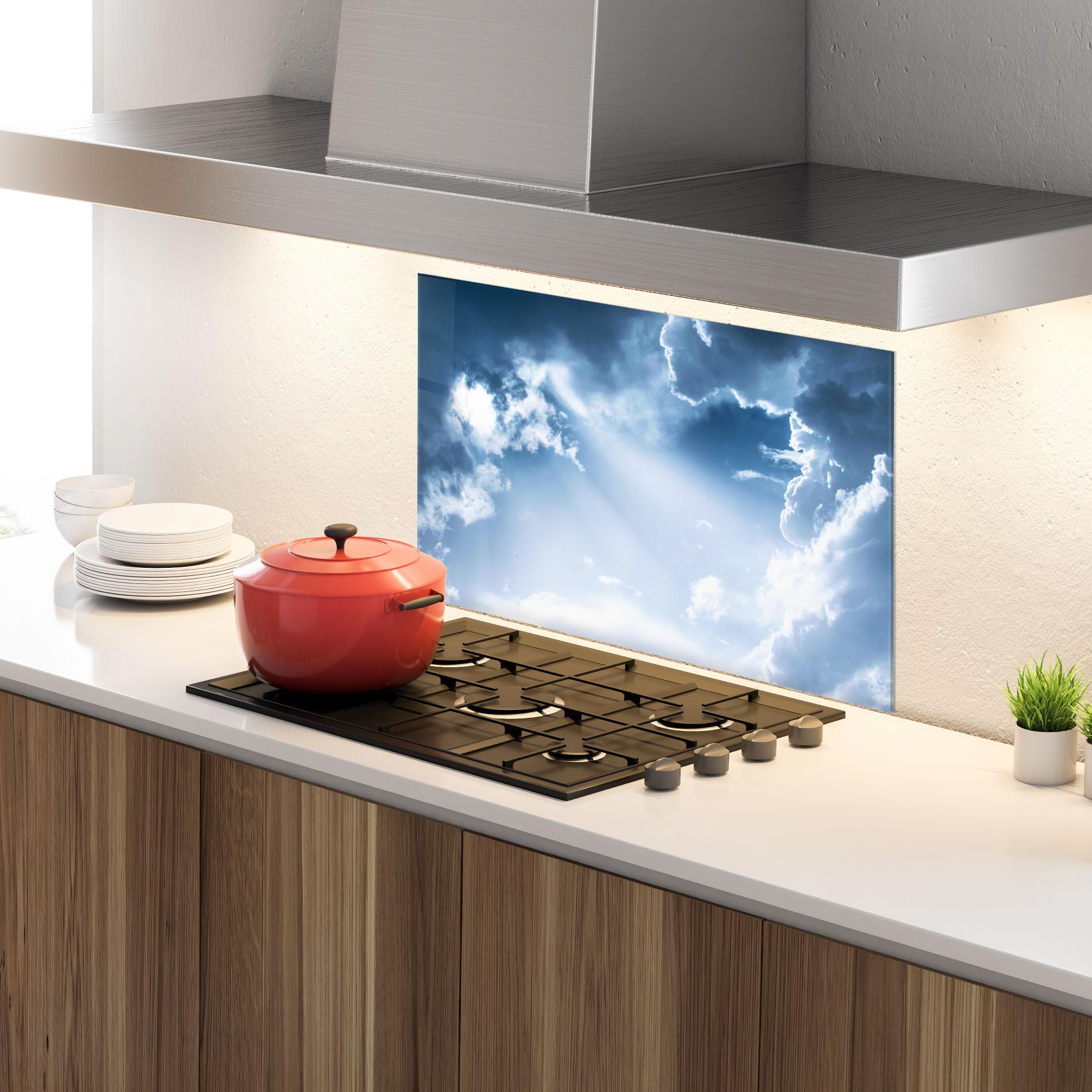 Panel Szklany do Kuchni Dark Blue Sky mockup 4