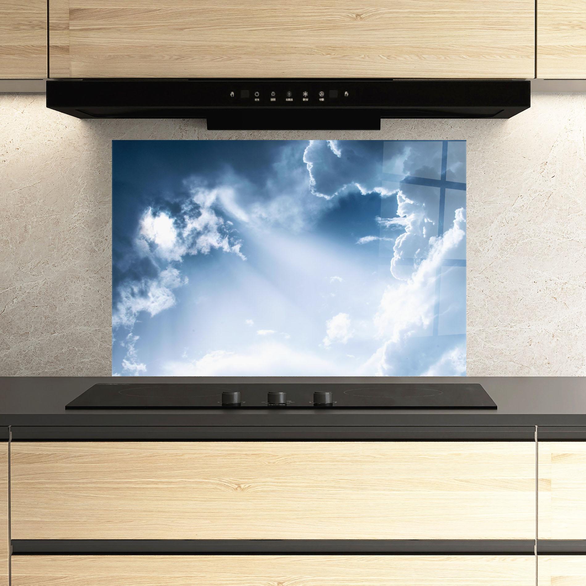 Panel Szklany do Kuchni Dark Blue Sky mockup 3