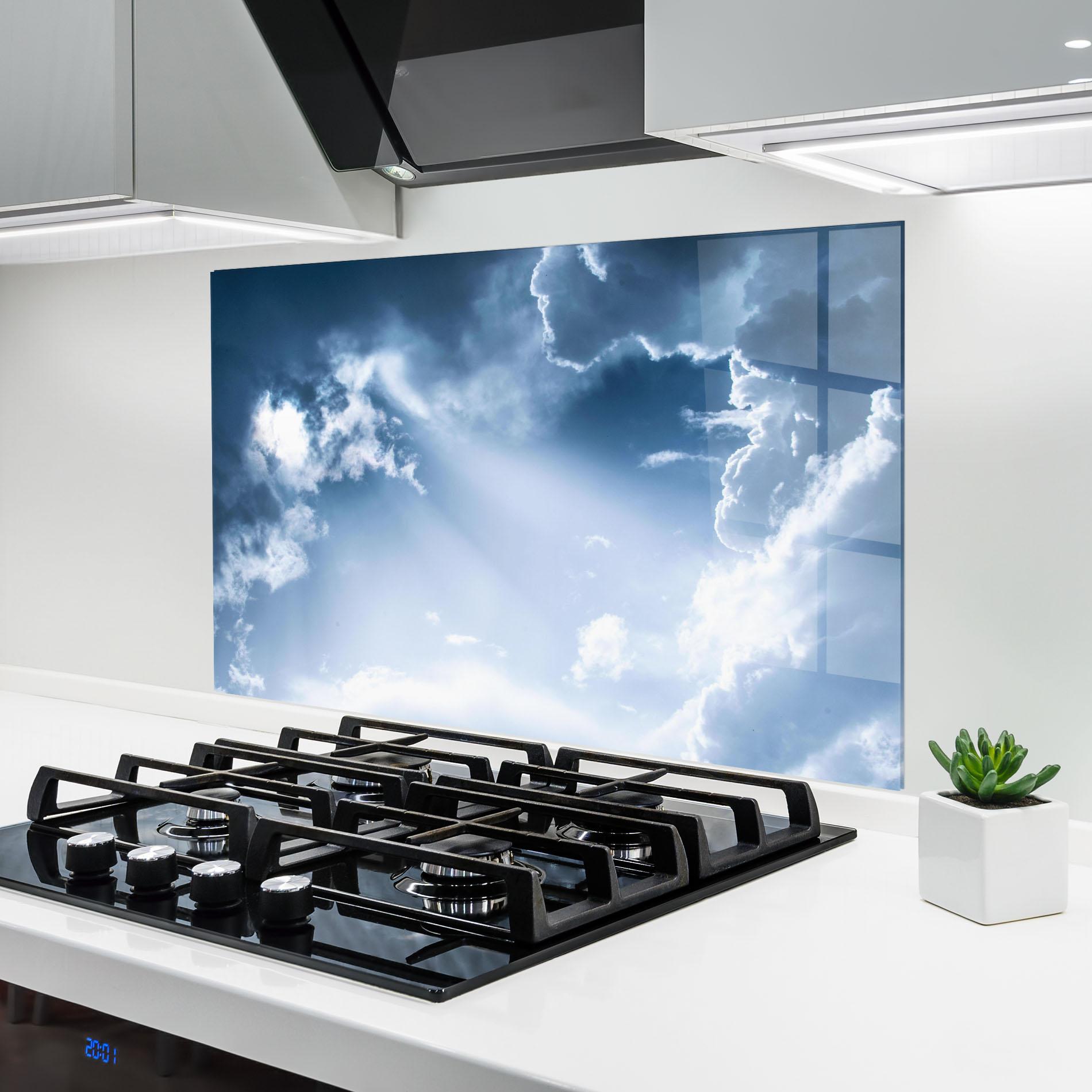 Panel Szklany do Kuchni Dark Blue Sky mockup 6